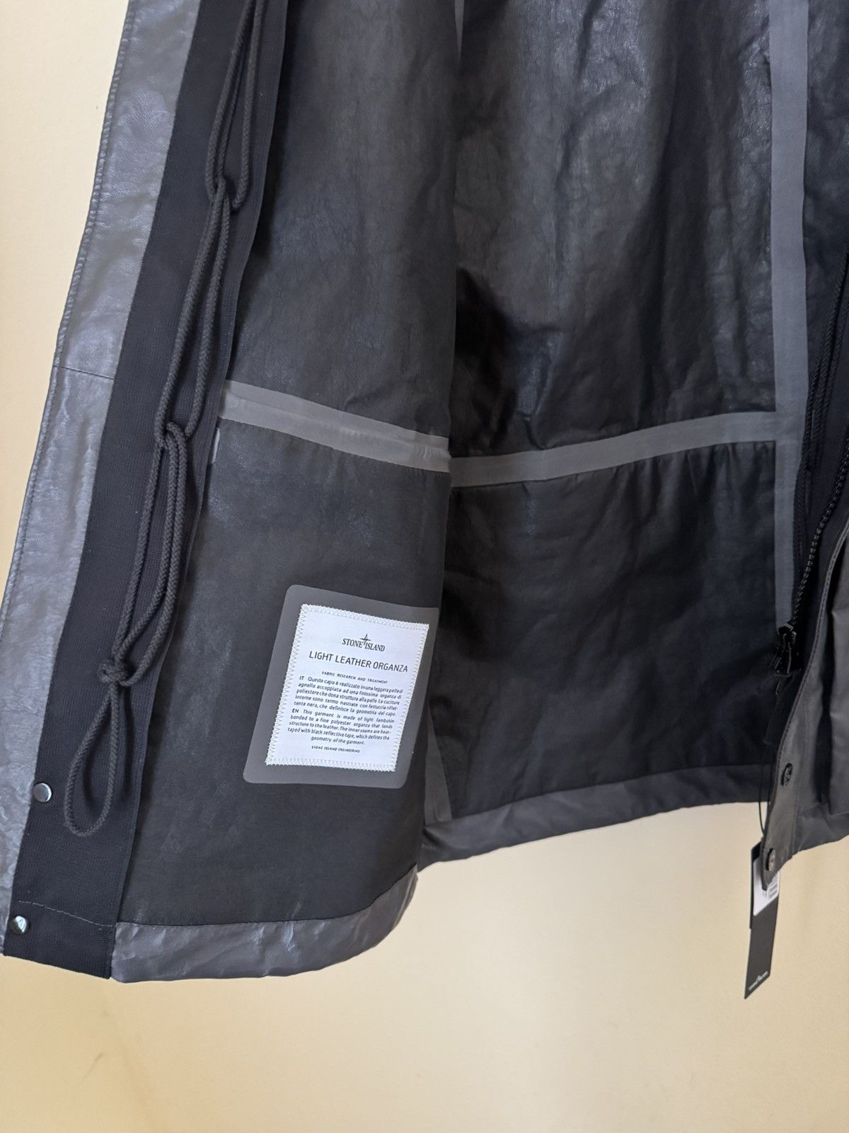 Stone Island Stone Island New Light Leather Organza Jacket Grey Large Size US L / EU 52-54 / 3 - 7 Thumbnail