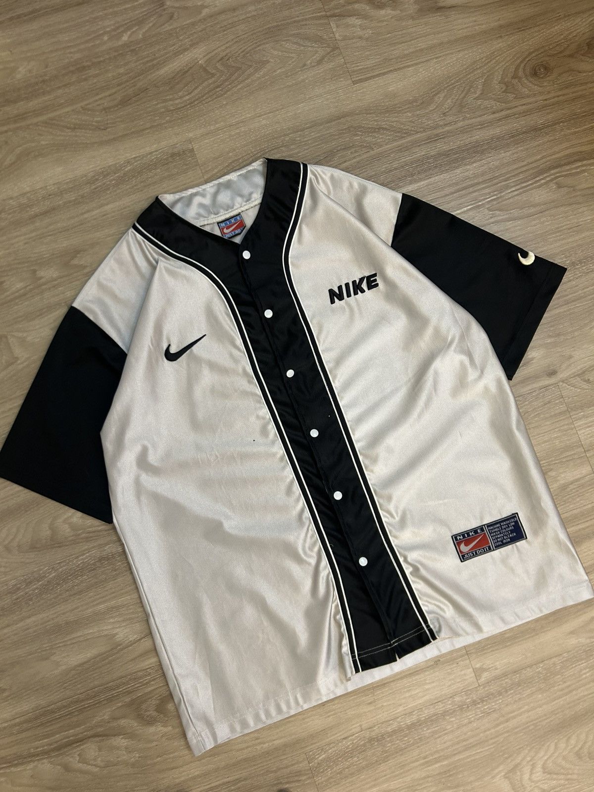 Nike 💥RARE💥 Nike Vintage "Just Do It" Baseball Jersey Size US L / EU 52-54 / 3 - 2 Thumbnail