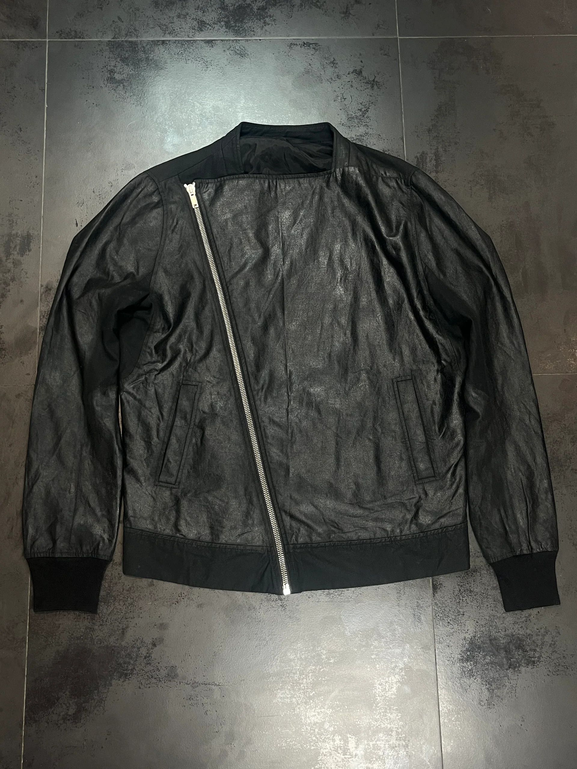 Rick Owens S/S 09 "STRUTTER" Waxed Black Berger Jacket Rick Owens XL Size US XL / EU 56 / 4 - 1 Thumbnail