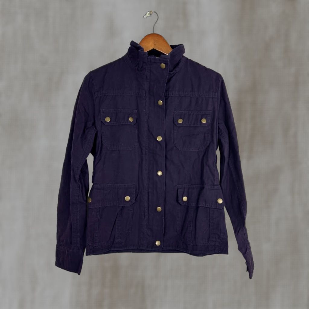 Vintage KUT from the Kloth Jacket Women M Purple Full Zip Snap Long Sleeve Field Coat Shirt? Size M / US 6-8 / IT 42-44 - 1 Thumbnail