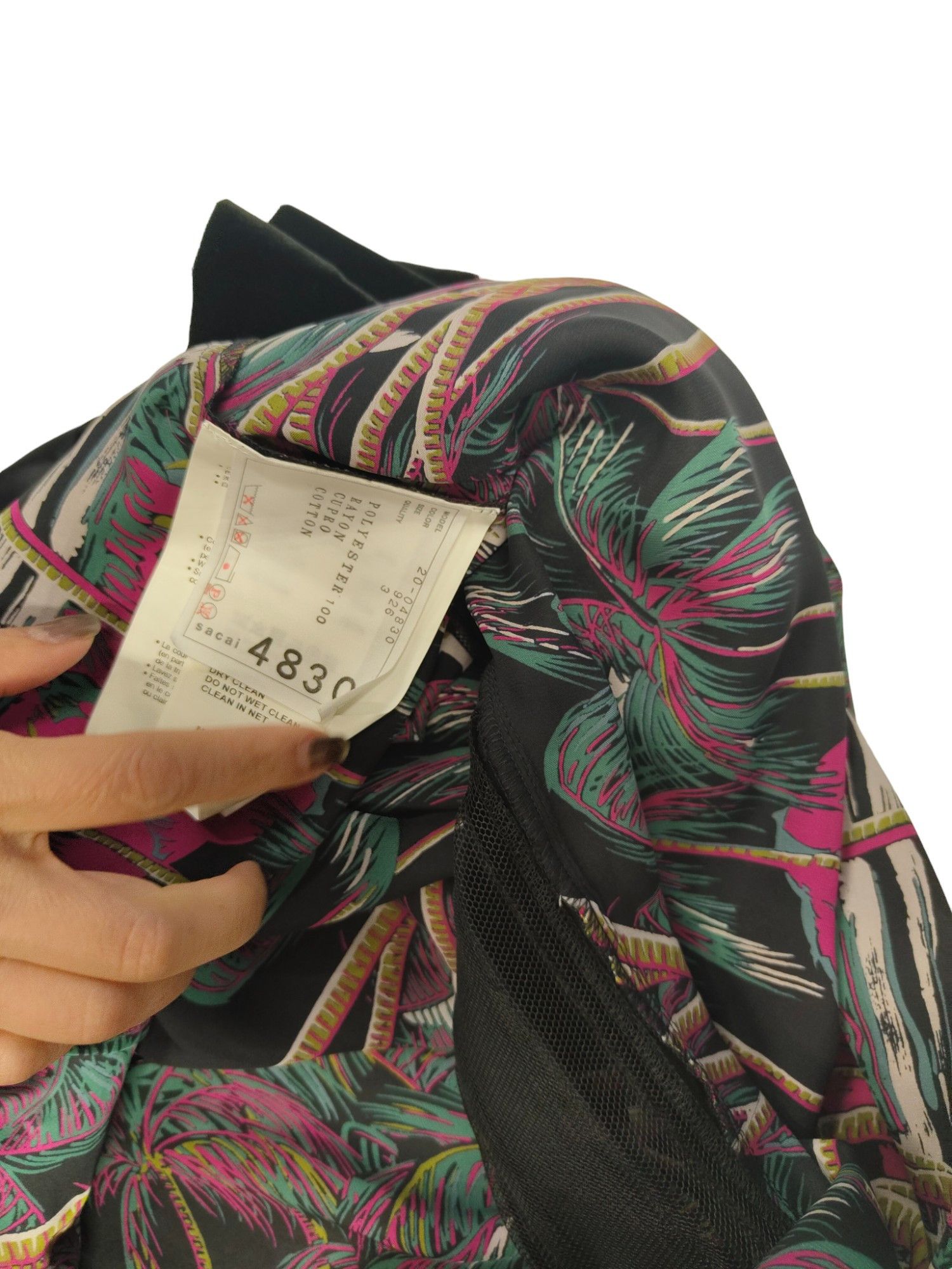Sacai Sacai Overall Hawaiian Palm Trees Print Shirt Size L / US 10 / IT 46 - 6 Thumbnail