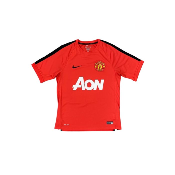 MENS NIKE MANCHESTER UNITED 2014/15 TRAINING FOOTBALL SOCCER SHIRT JERSEY  SIZE L