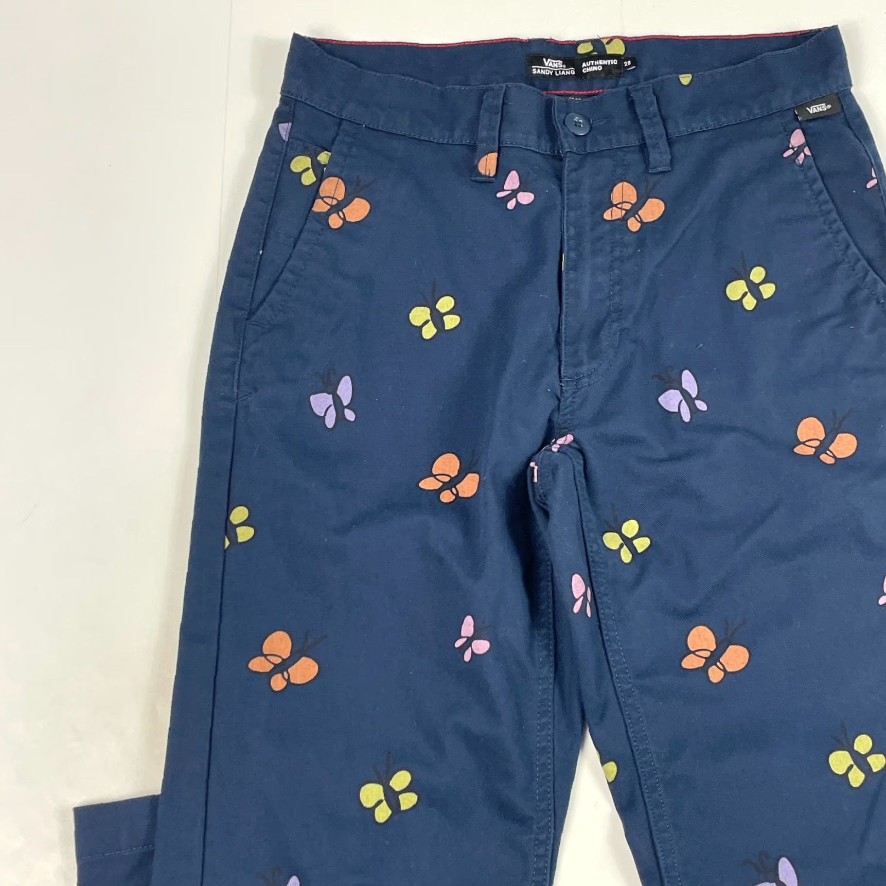 Vans VANS Pants Womens 28 x 30 Blue Sandy Liang Chino Straight Leg Boys? Size 28" / US 6 / IT 42 - 2 Thumbnail