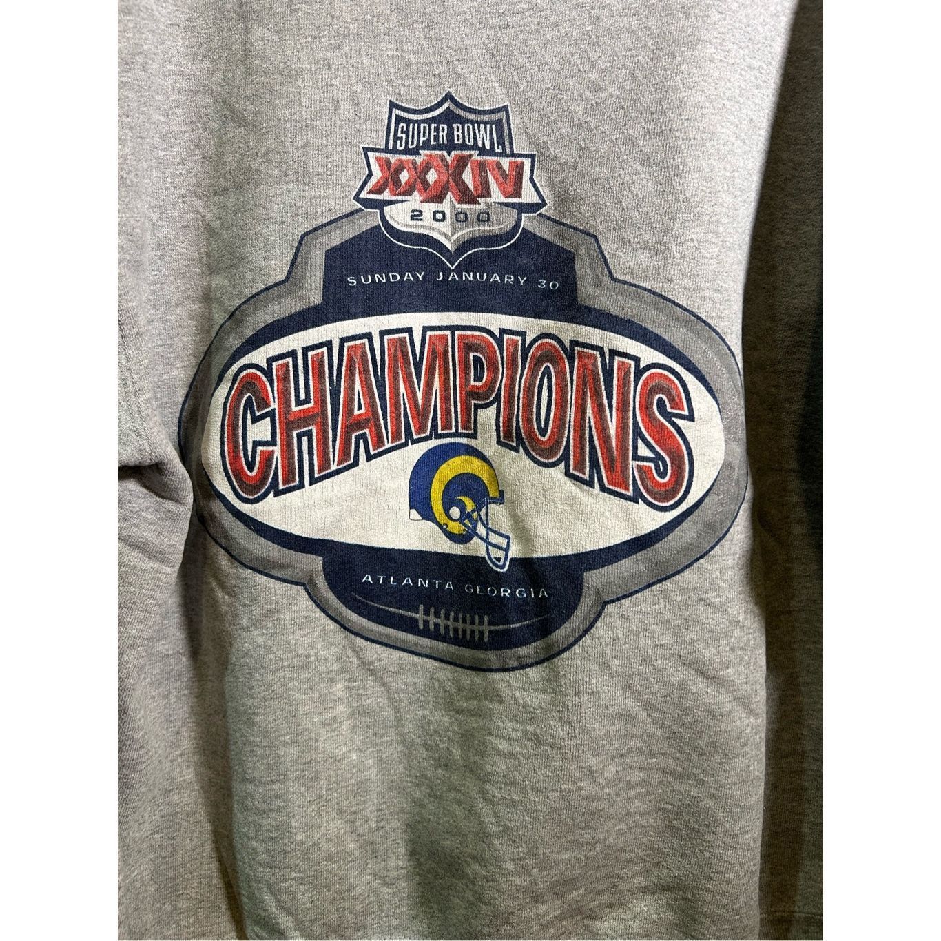 Vintage Men’s M - Y2K St Louis Rams Grey White Sweatshirt Crewneck F Size US M / EU 48-50 / 2 - 2 Thumbnail