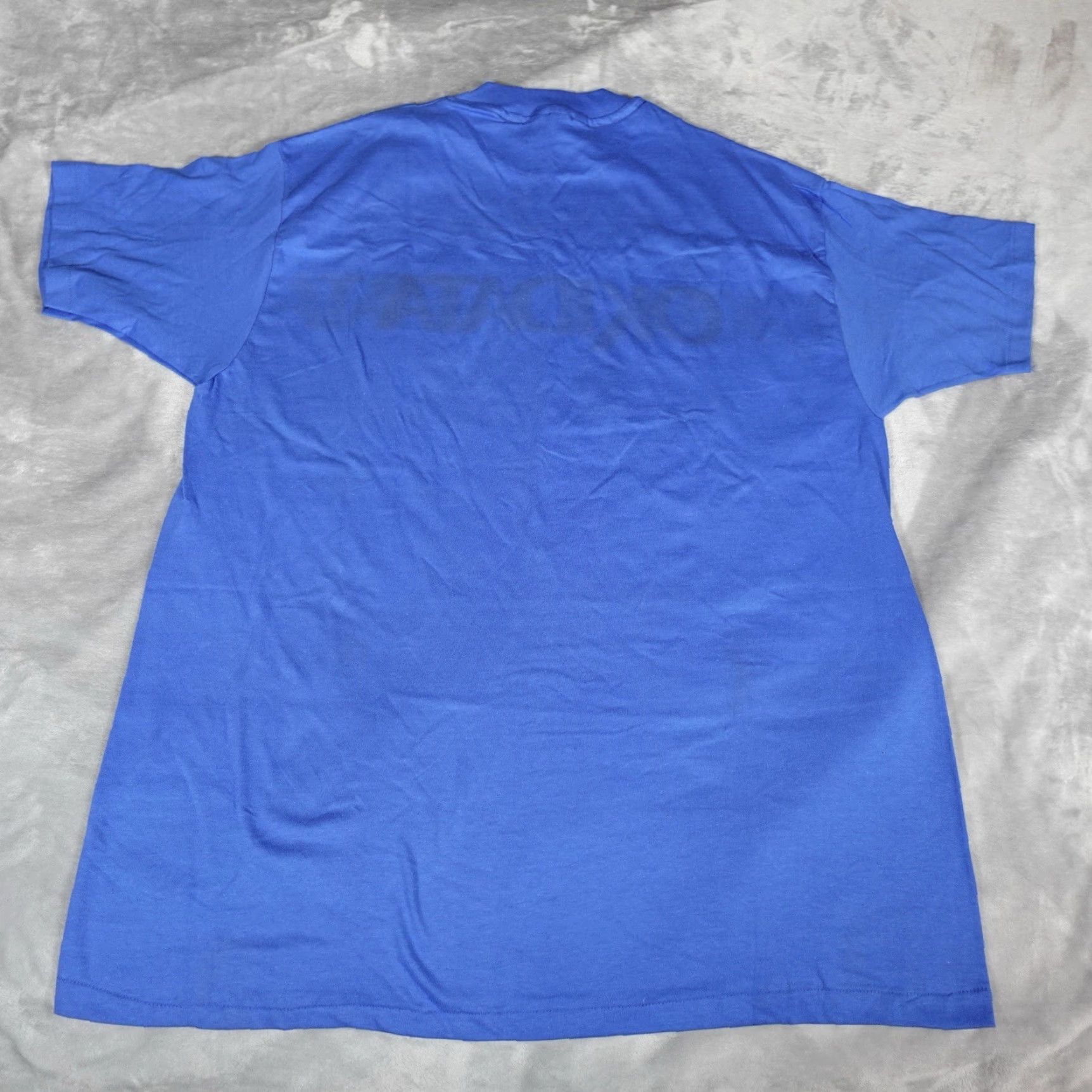 Vintage VINTAGE Oki Electronics Promo T Shirt Mens XL Blue 90s Shirt Mens XL Blue 90s Vintage T-Shirt Logo Graphic Print United States Made in USA 1990s Men Size US XL / EU 56 / 4 - 7 Thumbnail