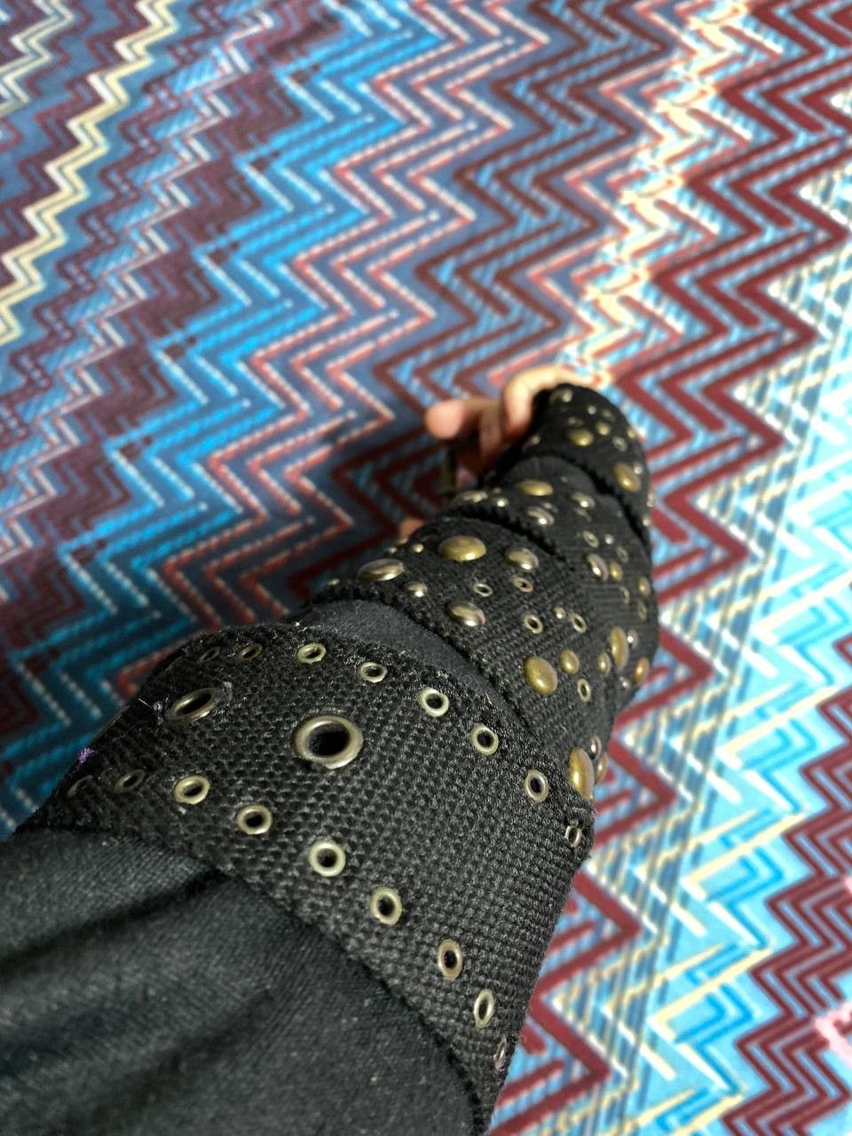 Japanese Brand × Vintage Vintage Y2K studded leather belt BB Simon style Size ONE SIZE - 6 Thumbnail