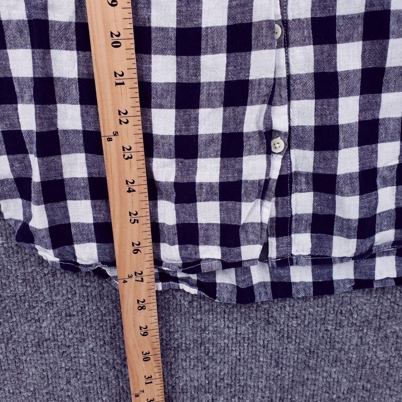 Old Navy Old Navy Womens Tunic Shirt Button Up Check Black White XS Size XS / US 0-2 / IT 36-38 - 4 Thumbnail