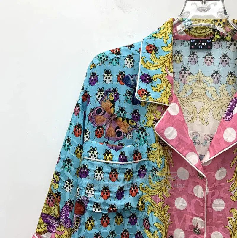 Versace Versace Multi-Colored Silk Women's Shirt . Size M / US 6-8 / IT 42-44 - 3 Thumbnail