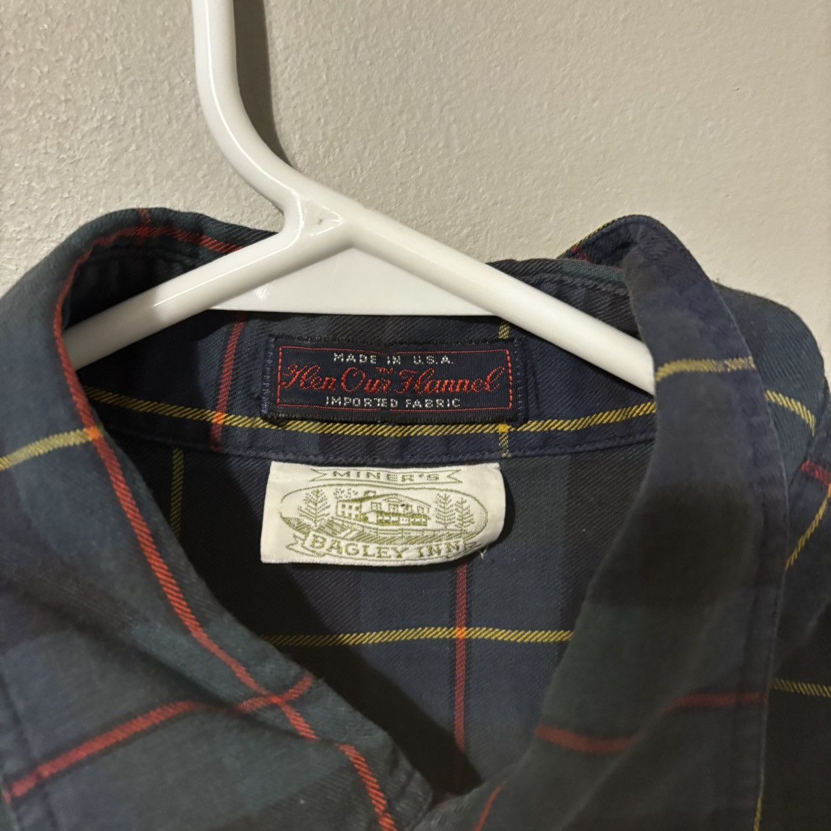 Vintage Vintage 1970s/80s Wool Blend Plaid Flannel Miners Bagley Inn Size US L / EU 52-54 / 3 - 2 Thumbnail