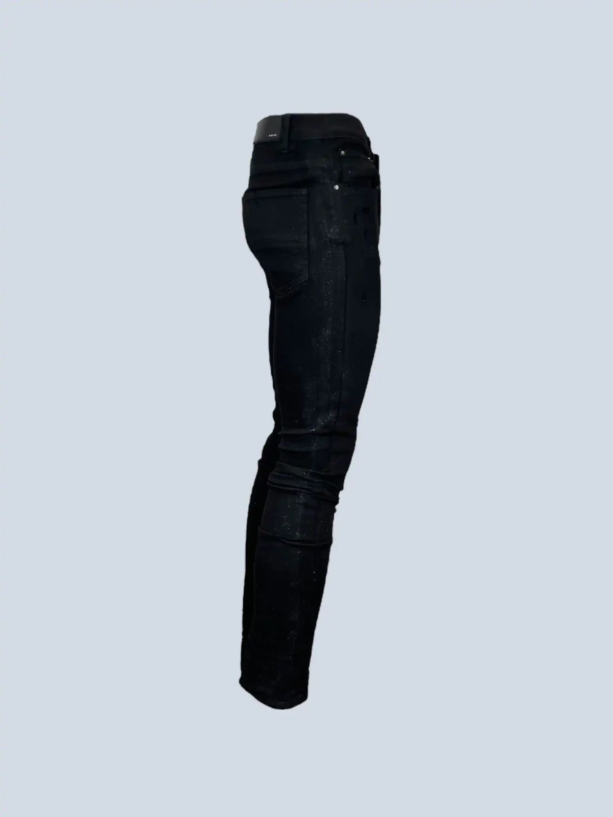Amiri Amiri skinny pants in distressed cotton and glitter, 30. Size US 30 / EU 46 - 3 Thumbnail