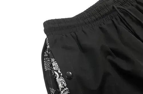 Japanese Brand 21SS Indigo Union Japan Black Bandana Paisley Side Shorts Size US 31 - 3 Thumbnail