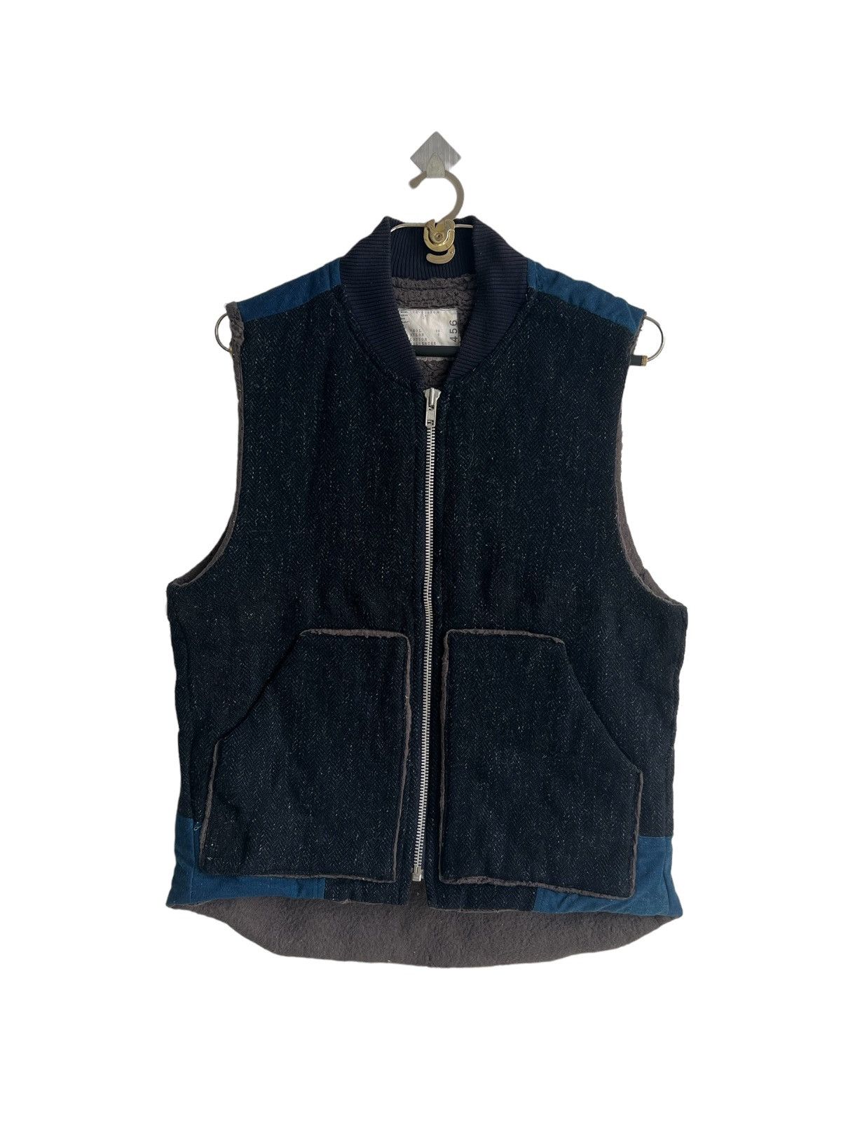 Sacai FW09 Sacai Indigo Denim Wool Fur Lining Patchwork Bomber Size US M / EU 48-50 / 2 - 1 Thumbnail