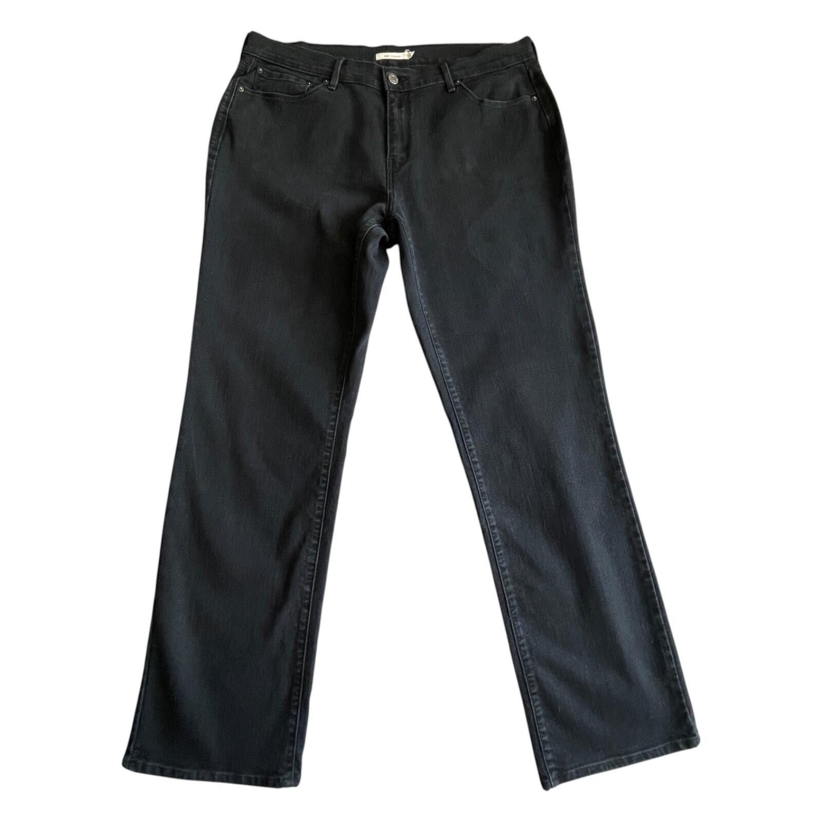 Levi's Levi’s 505 Women’s Black Jeans 16W 33x32 Straight CLEAN! Size 38" / US 16 / IT 52 - 1 Thumbnail