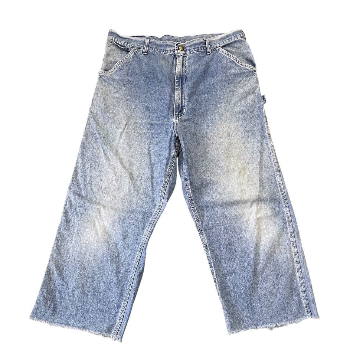 Carhartt Vintage Carhartt Carpenter Pants Light Wash Raw Hem Cropped Size US 34 / EU 50 - 1 Thumbnail