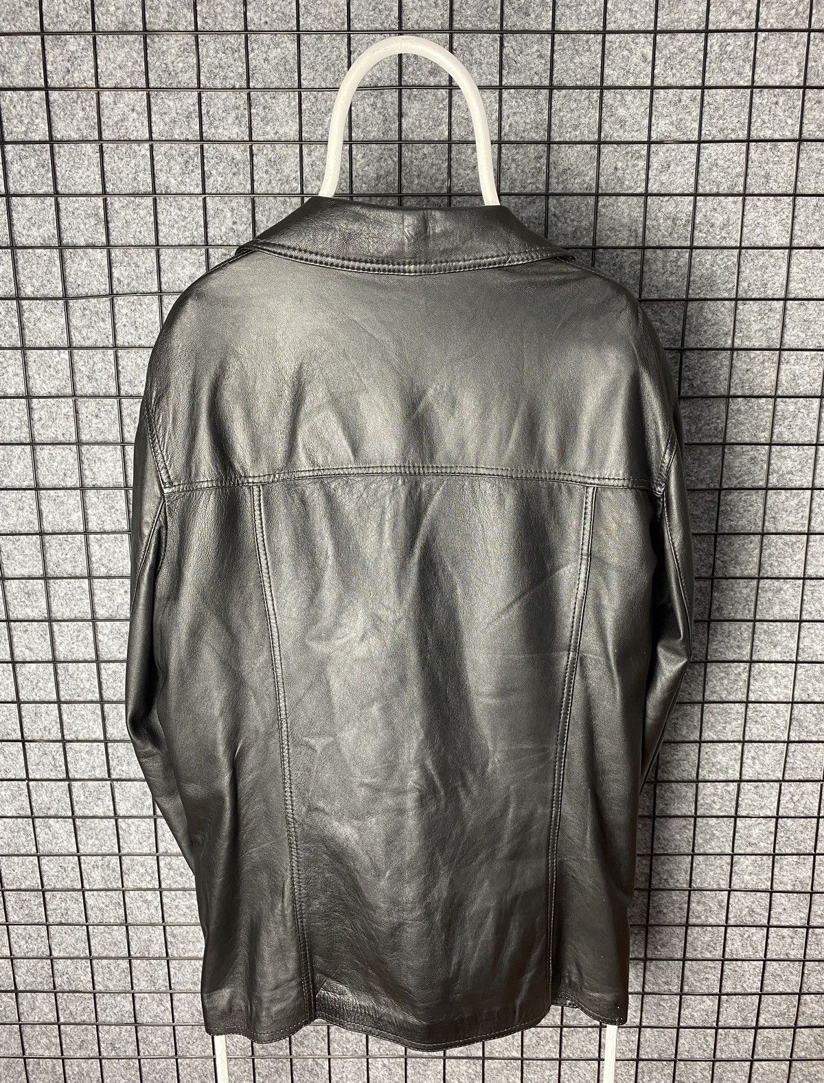 Genuine Leather × Vintage Vintage 90s Genuine Leather Blazer Jacket Size L Size US L / EU 52-54 / 3 - 15 Thumbnail