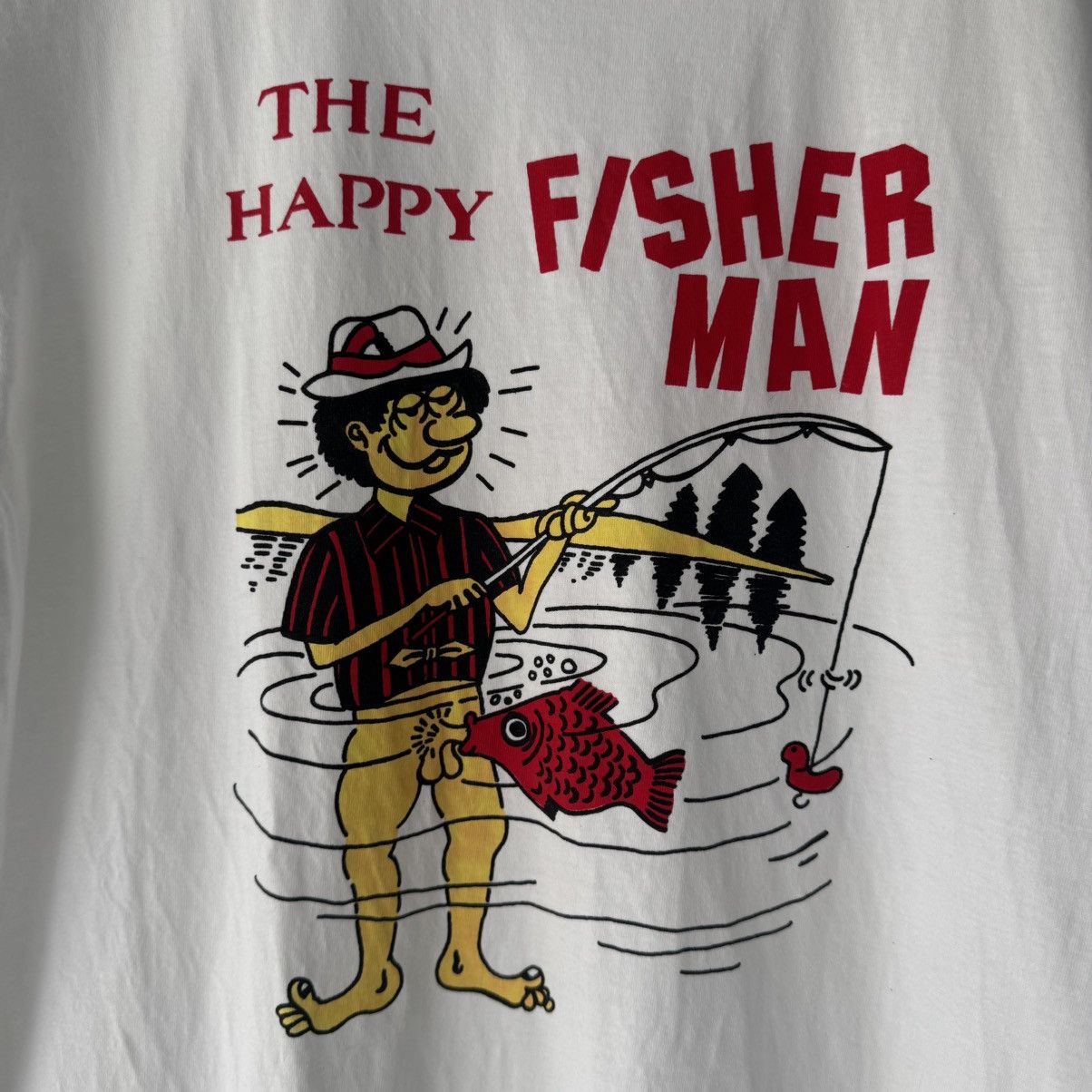 Vintage The Happy Fisherman Tee Size US L / EU 52-54 / 3 - 1 Thumbnail