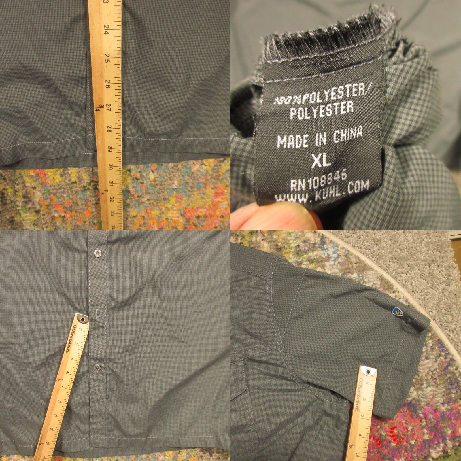 Vintage Kuhl Eluxur Shirts Mens XL Gray Button-Up Hiking Travel Performance Lot of 2 Size US XL / EU 56 / 4 - 8 Thumbnail