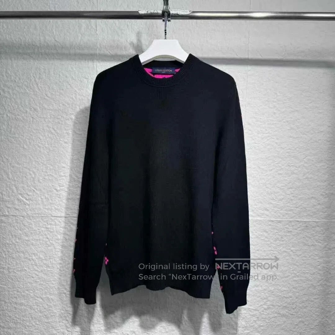Louis Vuitton louis vuitton black purple wool sweater. Size US XL / EU 56 / 4 - 1 Thumbnail