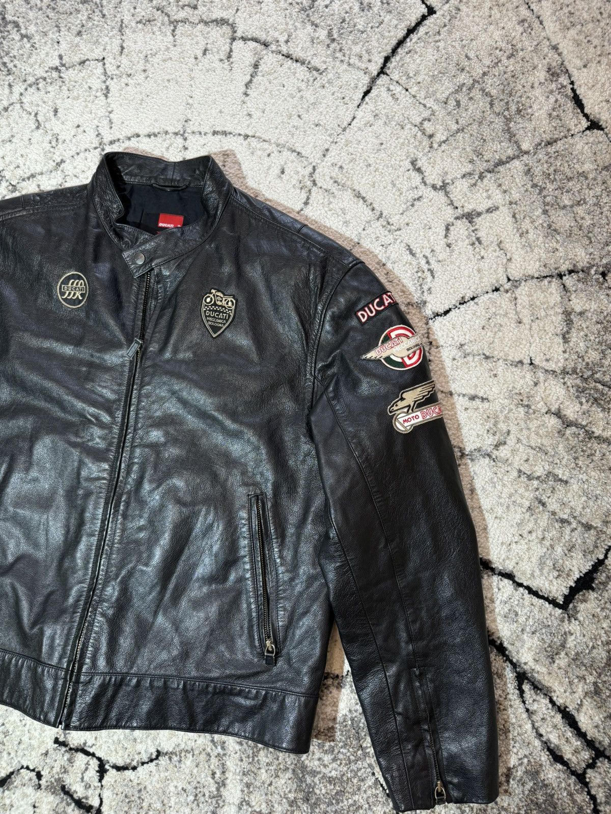 Ducati 2007 Ducati by Dainese Leather Motorcycle Black Jacket 2XL Size US XXL / EU 58 / 5 - 2 Thumbnail