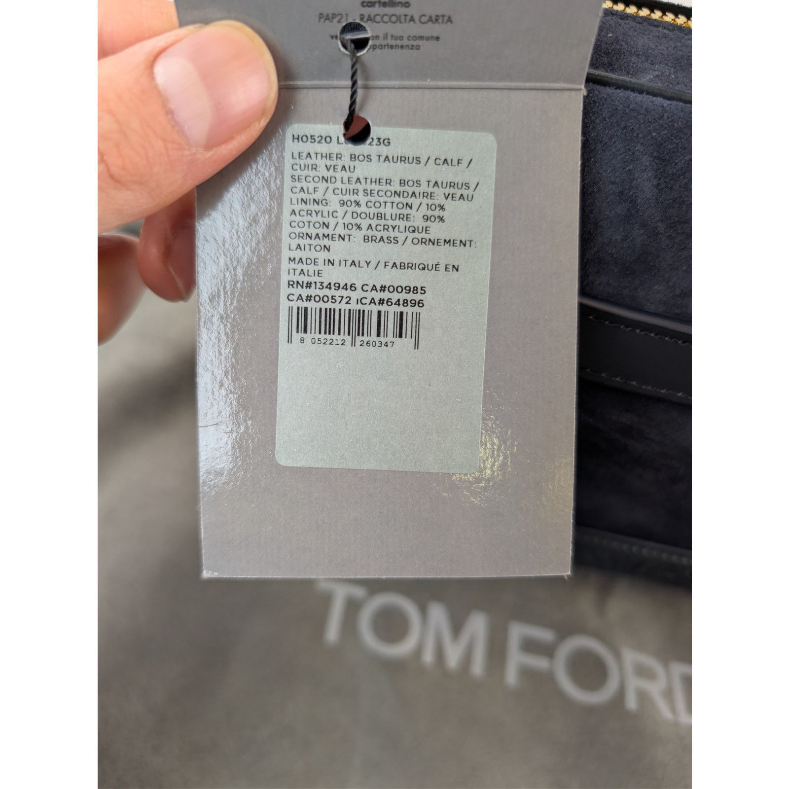 Tom Ford o1rshd1 Logo-Embossed Leather Messenger Bag in Navy Size ONE SIZE - 22 Thumbnail