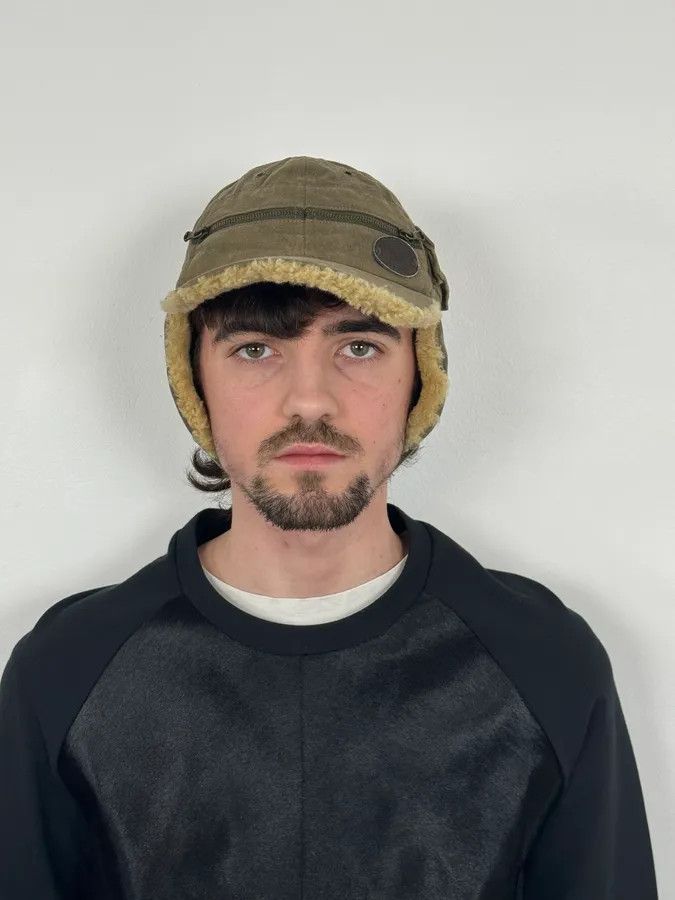 Dolce & Gabbana AW2004 Dolce & Gabbana Khaki Shearling Cap Size ONE SIZE - 5 Thumbnail