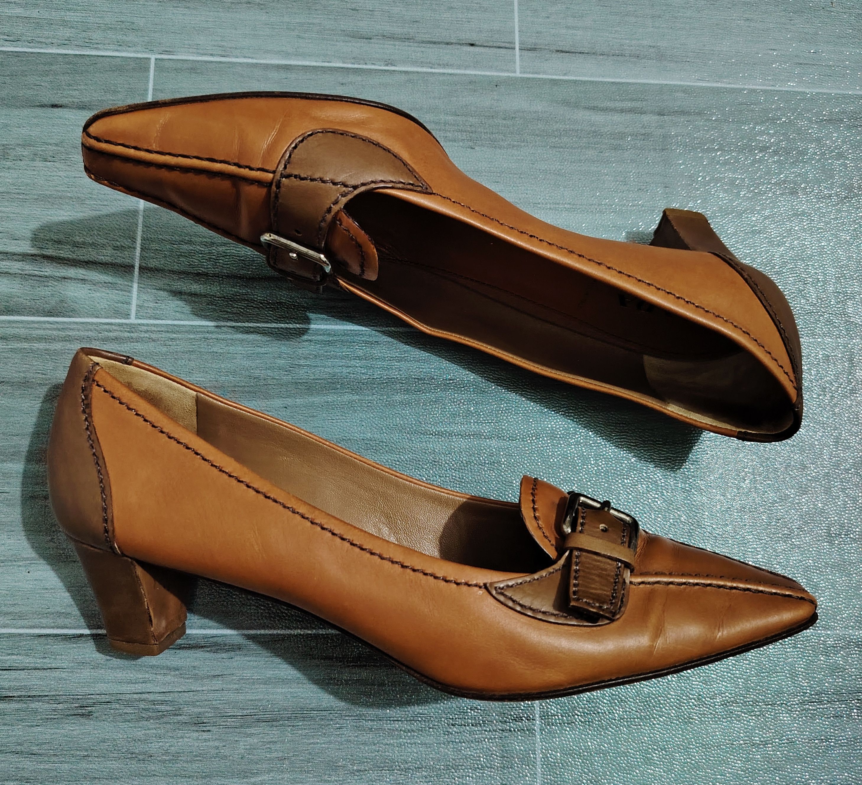 Prada PRADA - Vintage - Leather Buckle Low Pumps Size US 9 / IT 39 - 4 Thumbnail