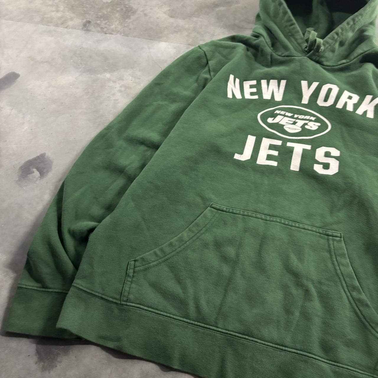 NFL Crazy Vintage Y2K/2000s Green New York Jets NFL Sports Hoodie! Size L Size US L / EU 52-54 / 3 - 3 Thumbnail