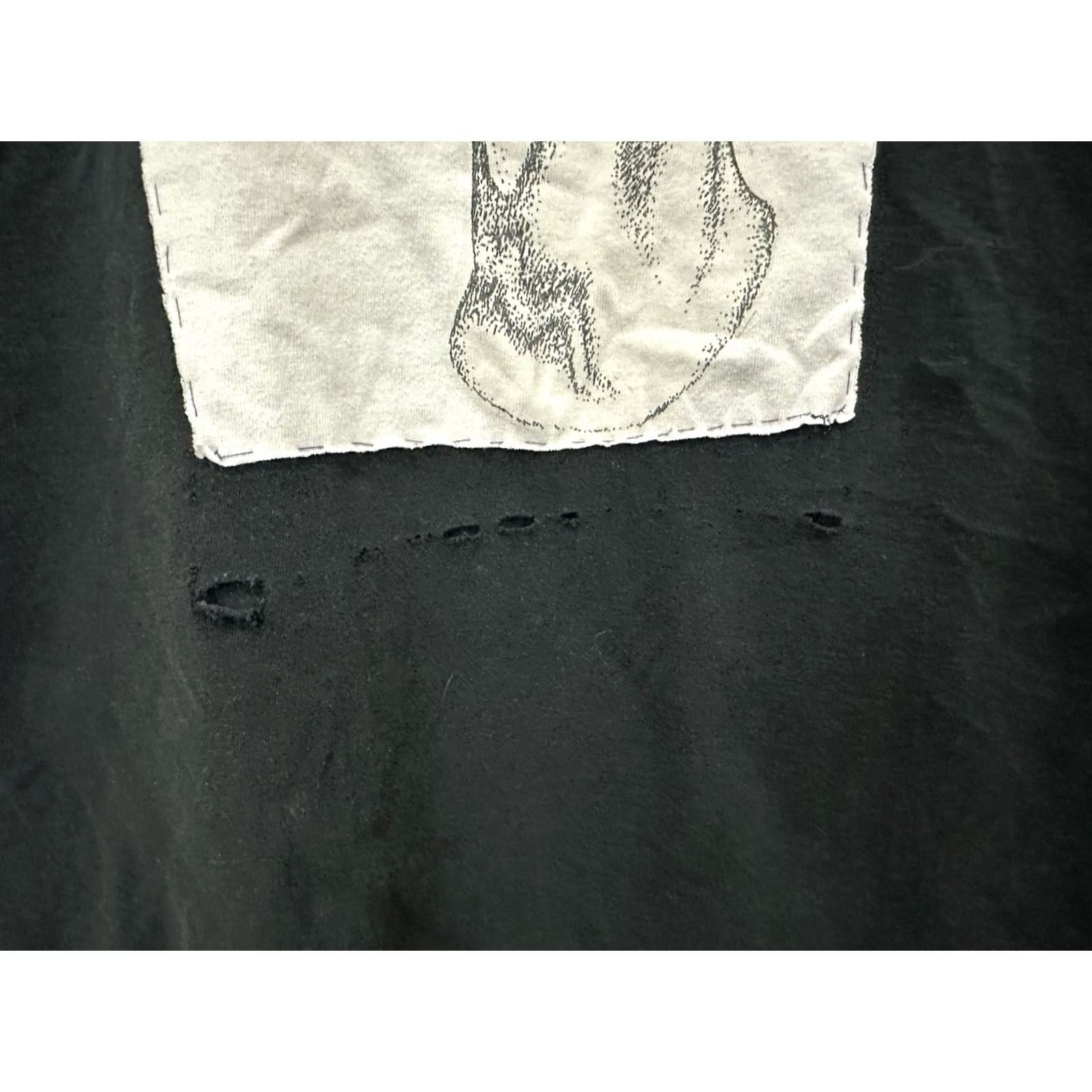 Hanes VINTAGE Hanes T-Shirt Mens Patchwork Distressed Grunge Punk Doberman Canine Black M Size US M / EU 48-50 / 2 - 7 Thumbnail
