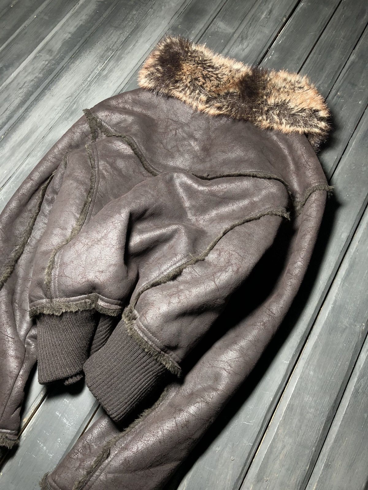 Hysteric Glamour VTG Rick Owens Hysteric Glamour Style Leather Fur Jacket 90s Size US S / EU 44-46 / 1 - 7 Thumbnail