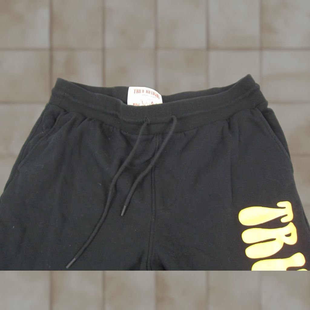 True Religion True Religion Sweatpants Mens XL Black Straight Logo 90s Vintage Not N/A Size US 36 / EU 52 - 1 Thumbnail