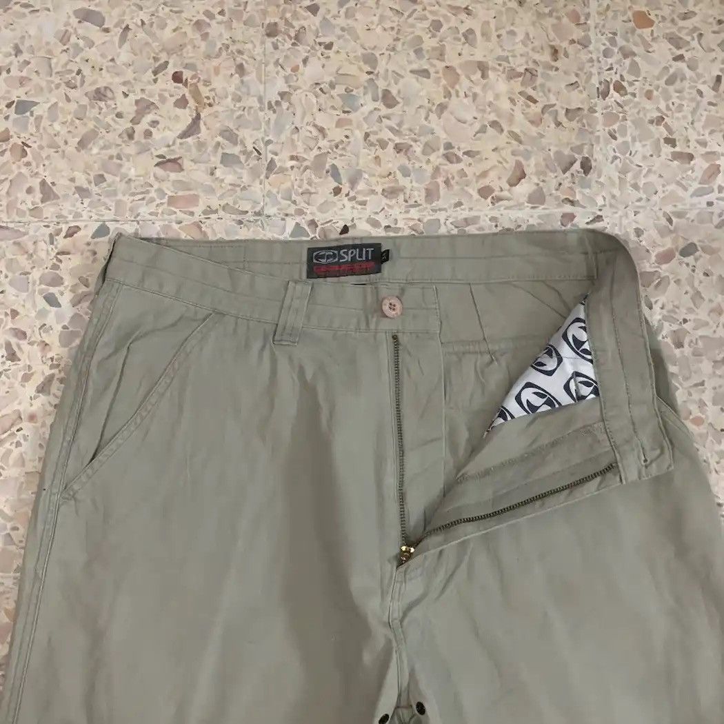 Split × Vintage Vintage SPLIT Trousers Baggy Outdoor Hiking Khaki Pants Size US 33 - 8 Thumbnail