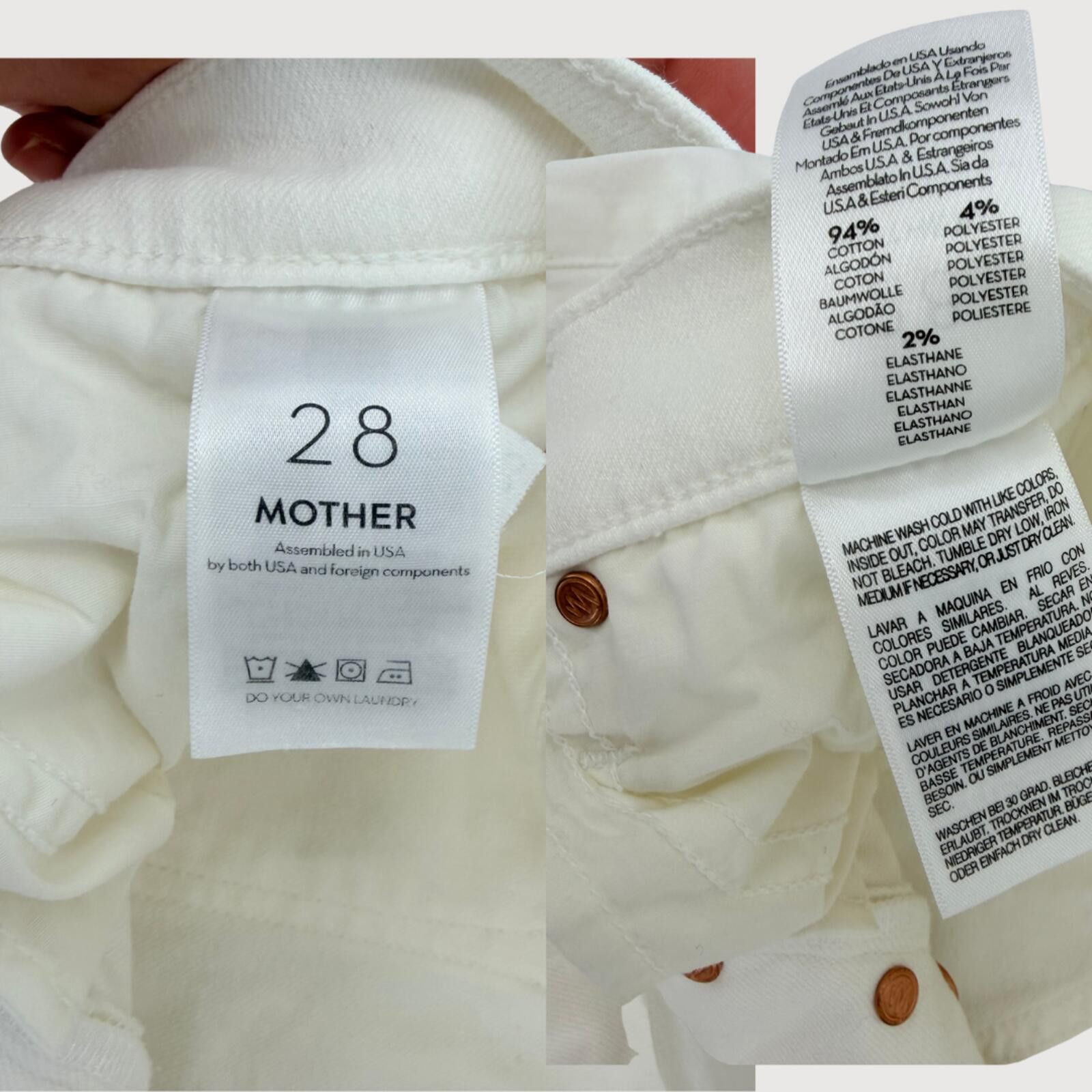MOTHER Mother The Tripper Ankle Fray Jeans White 28 Size 28" / US 6 / IT 42 - 5 Thumbnail