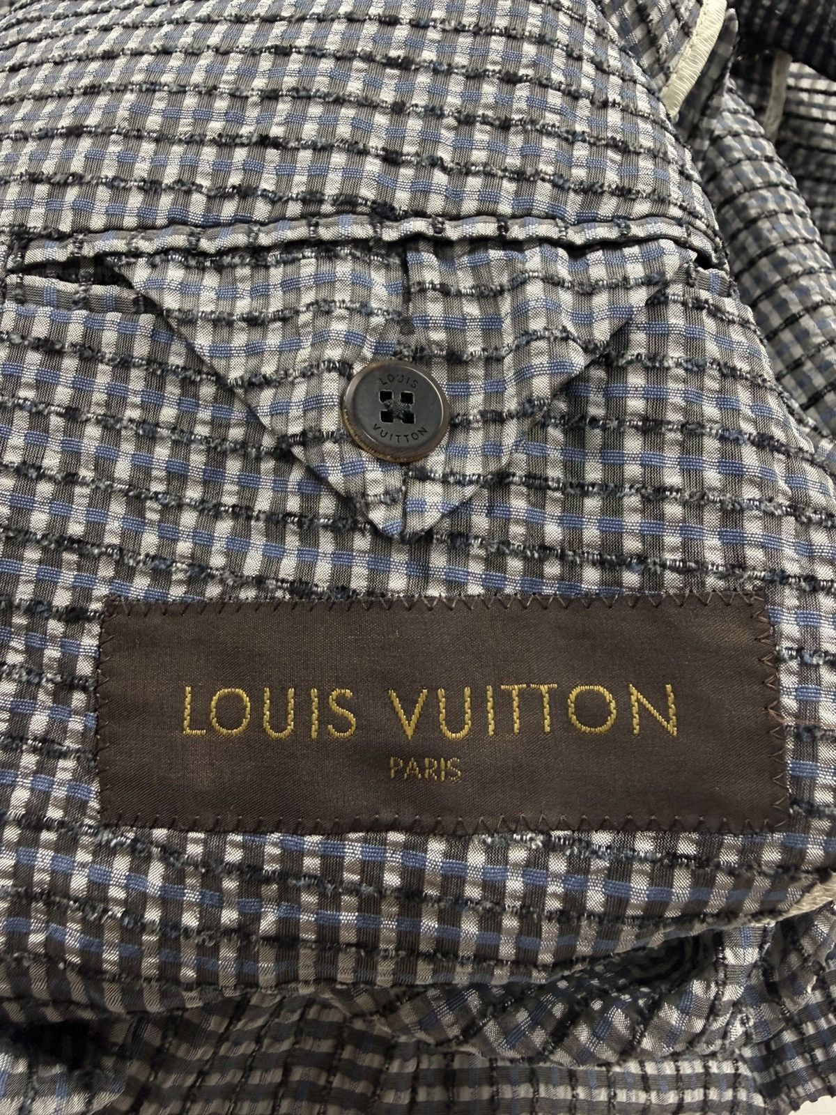 Louis Vuitton Louis Vuitton S/S’13 Check Pattern Silk Jacket Size US M / EU 48-50 / 2 - 11 Thumbnail