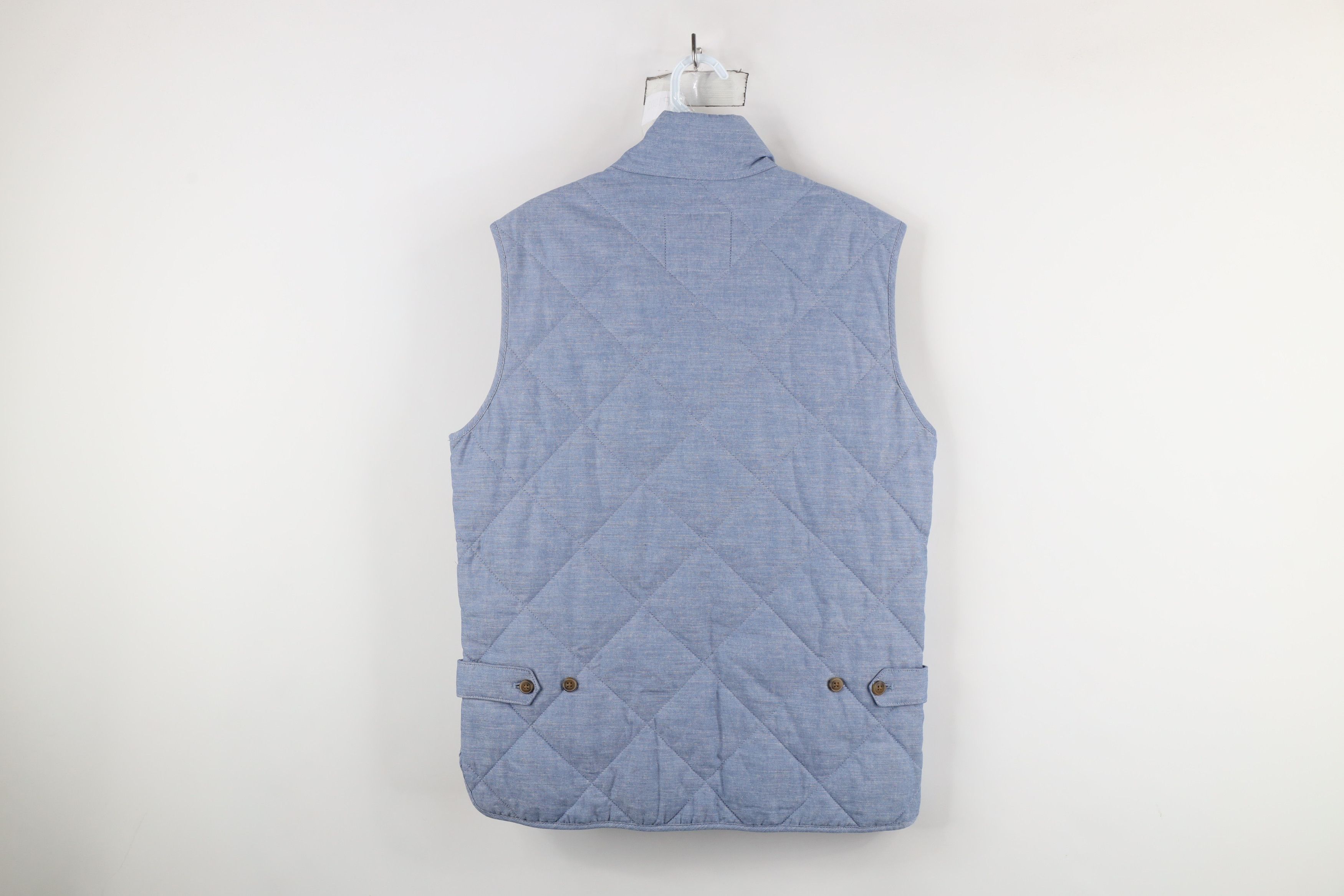 J.Crew × Vintage J Crew Chambray Quilted Full Zip Puffer Vest Jacket Blue Size US S / EU 44-46 / 1 - 10 Thumbnail