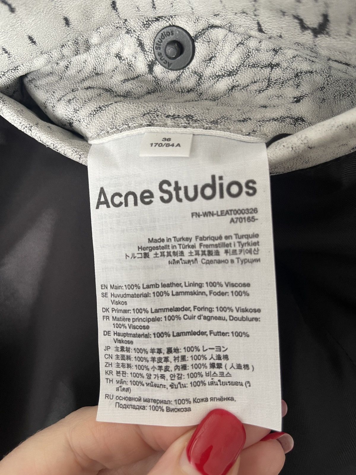 Acne Studios Acne Studios Cropped Grey Leather Jacket Size Small/US4 Size S / US 4 / IT 40 - 8 Thumbnail