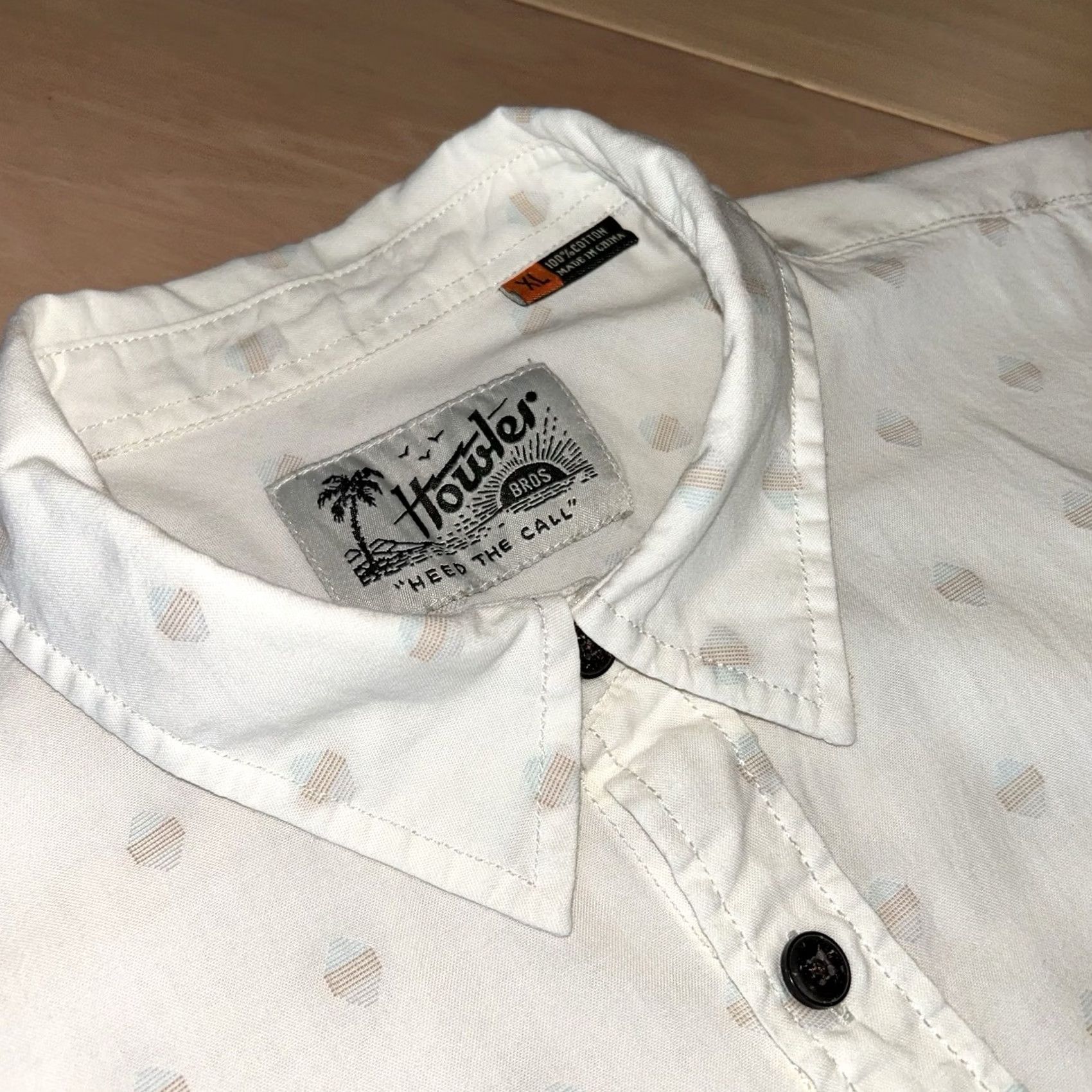 Howler Brothers VINTAGE Howler Bros San Gabriel Button Up Ivory Shirt Short Sleeve Men's XL Size US XL / EU 56 / 4 - 4 Thumbnail