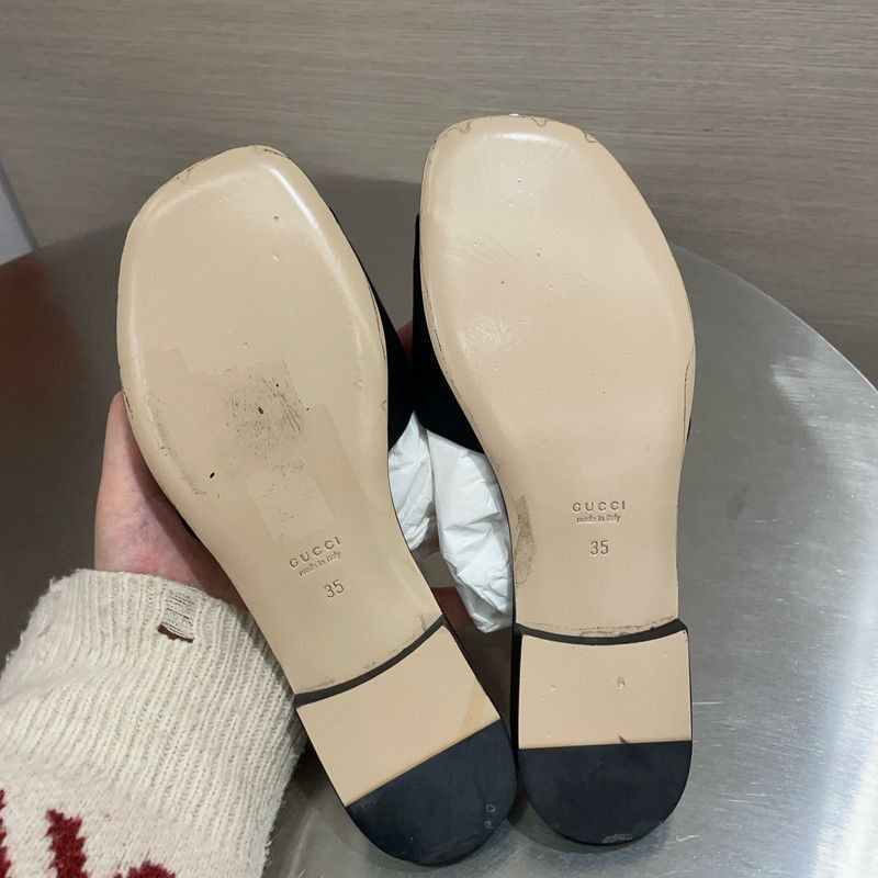 Gucci Gucci Crystal GG Logo Black Slide Sandals - Size US 5 / EU 37 - 6 Thumbnail