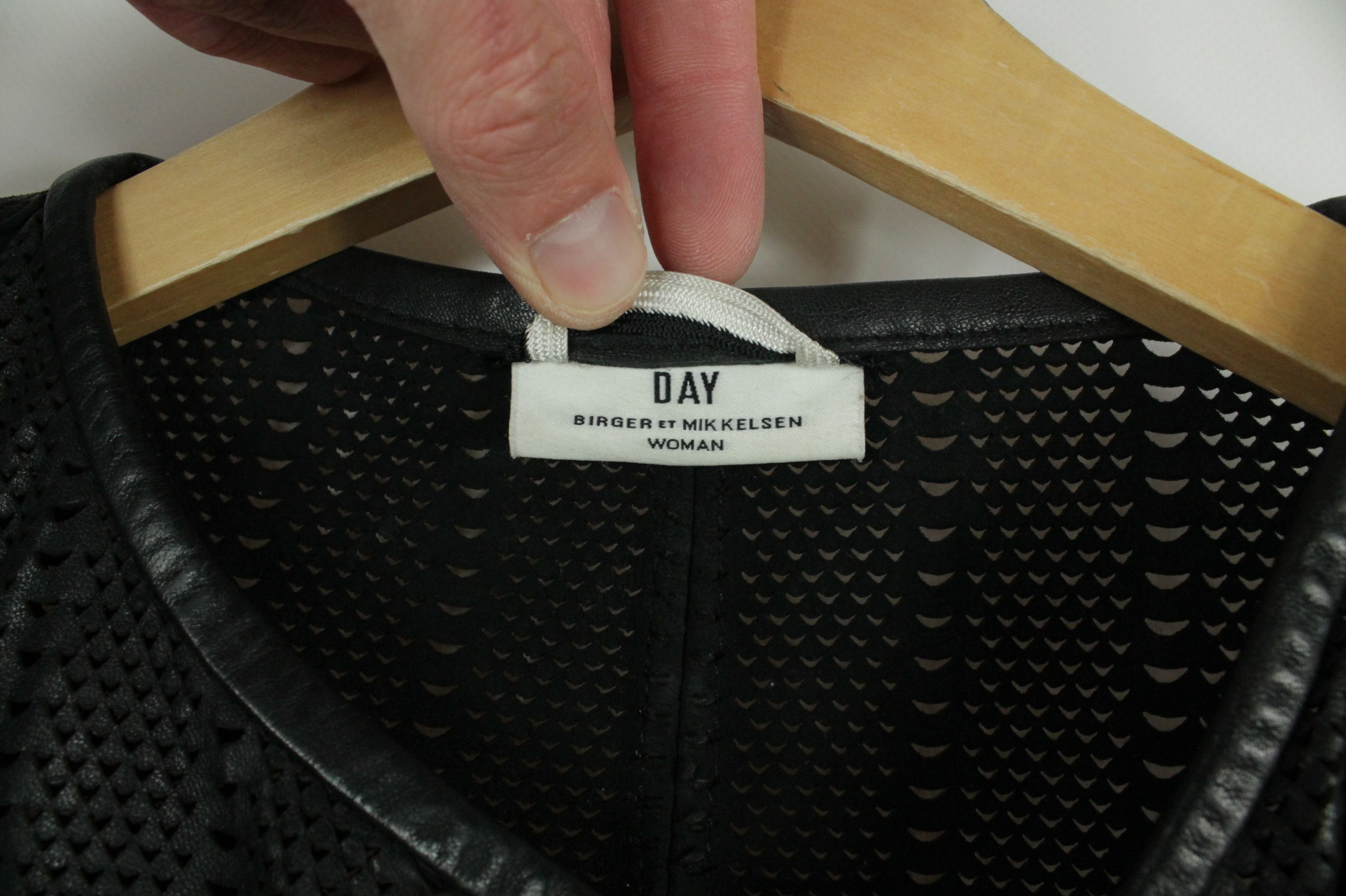 Other Day Birger et Mikkelsen Black Perforated Leather Jacket Size M / US 6-8 / IT 42-44 - 3 Thumbnail