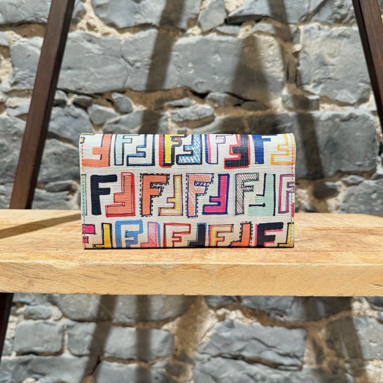 Fendi Fendi Spalmati Zucca FF Multicolour Long Wallet Size ONE SIZE - 4 Thumbnail