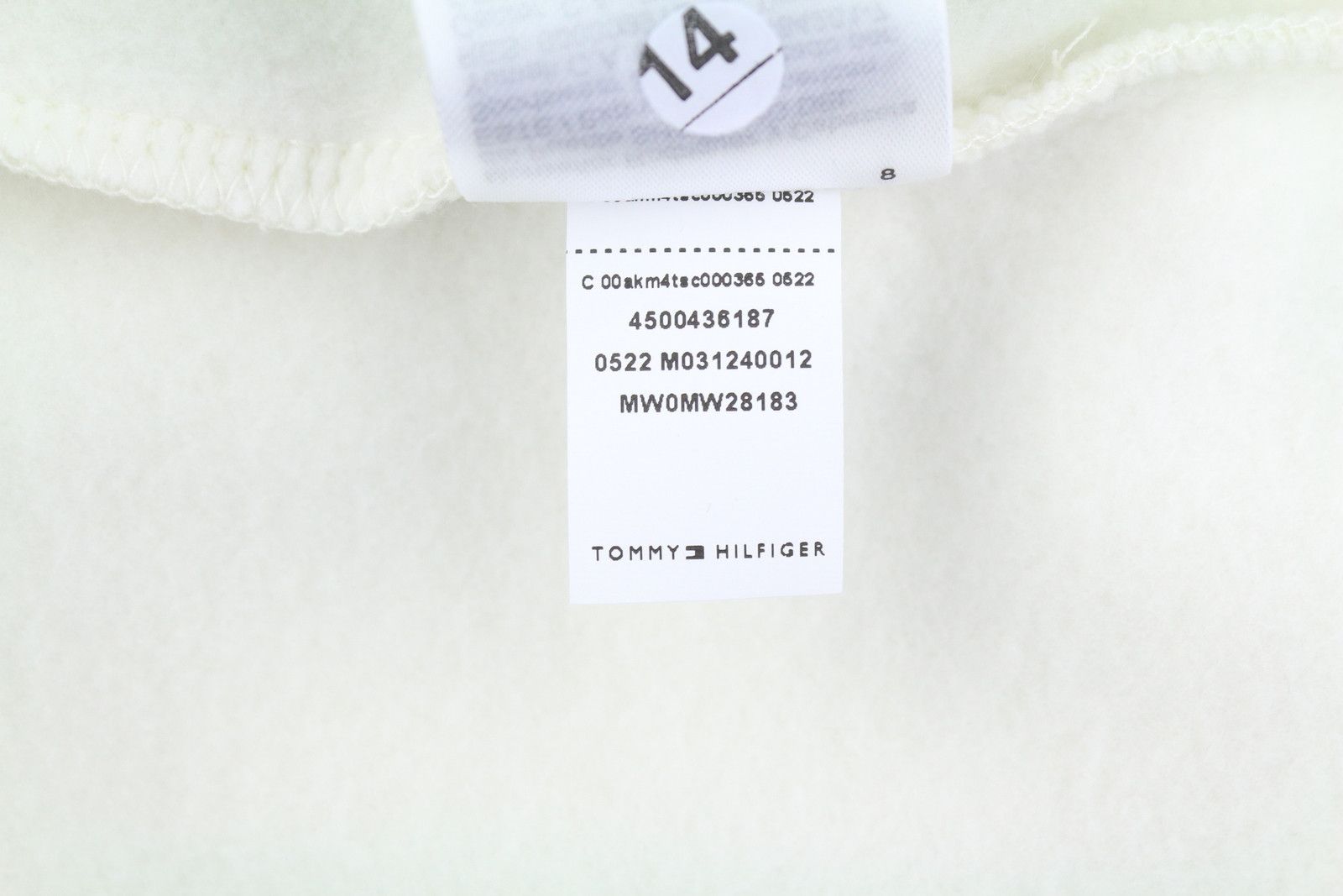 Tommy Hilfiger GLOBAL STRIPE L Ivory Logo Hoodie 87398 Size US L / EU 52-54 / 3 - 10 Thumbnail