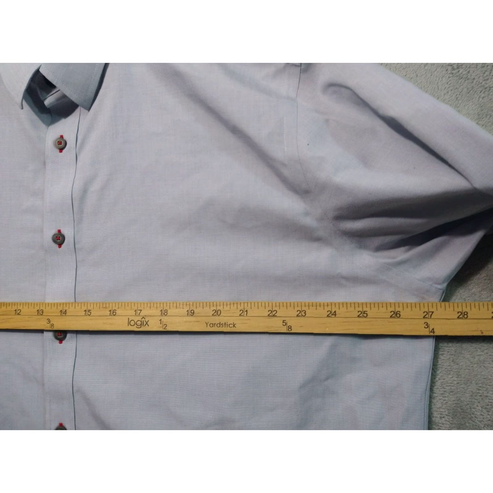 UNTUCKit UNTUCKit Shirt Mens 2XL Gray Relaxed Long Sleeve Button Up Wrinkle Resistant Cotton Solid Classic Button-Up Mens Size US XXL / EU 58 / 5 - 5 Thumbnail