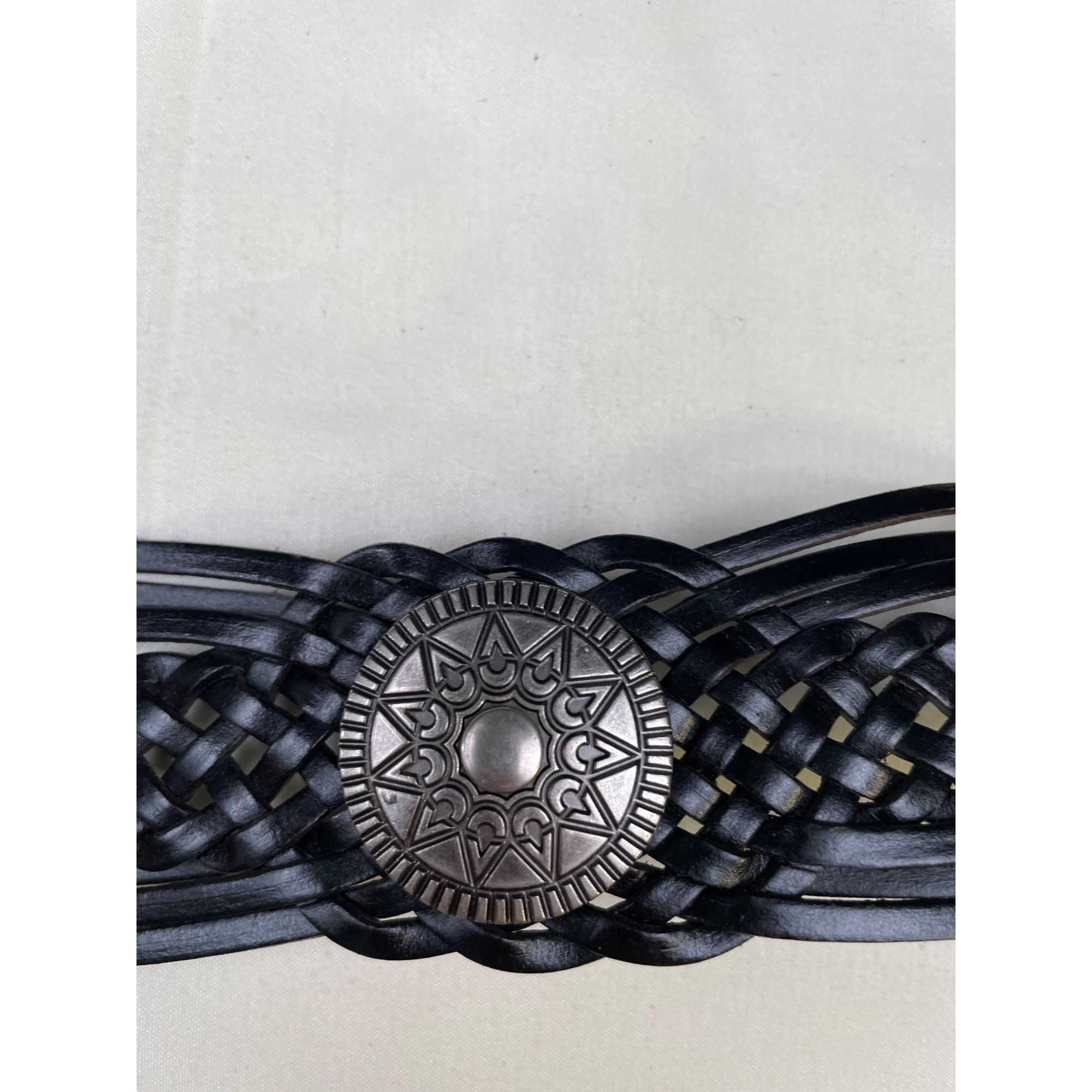 Other Western Women's Belt Black Genuine Leather Braided Size XXL Size ONE SIZE - 7 Thumbnail