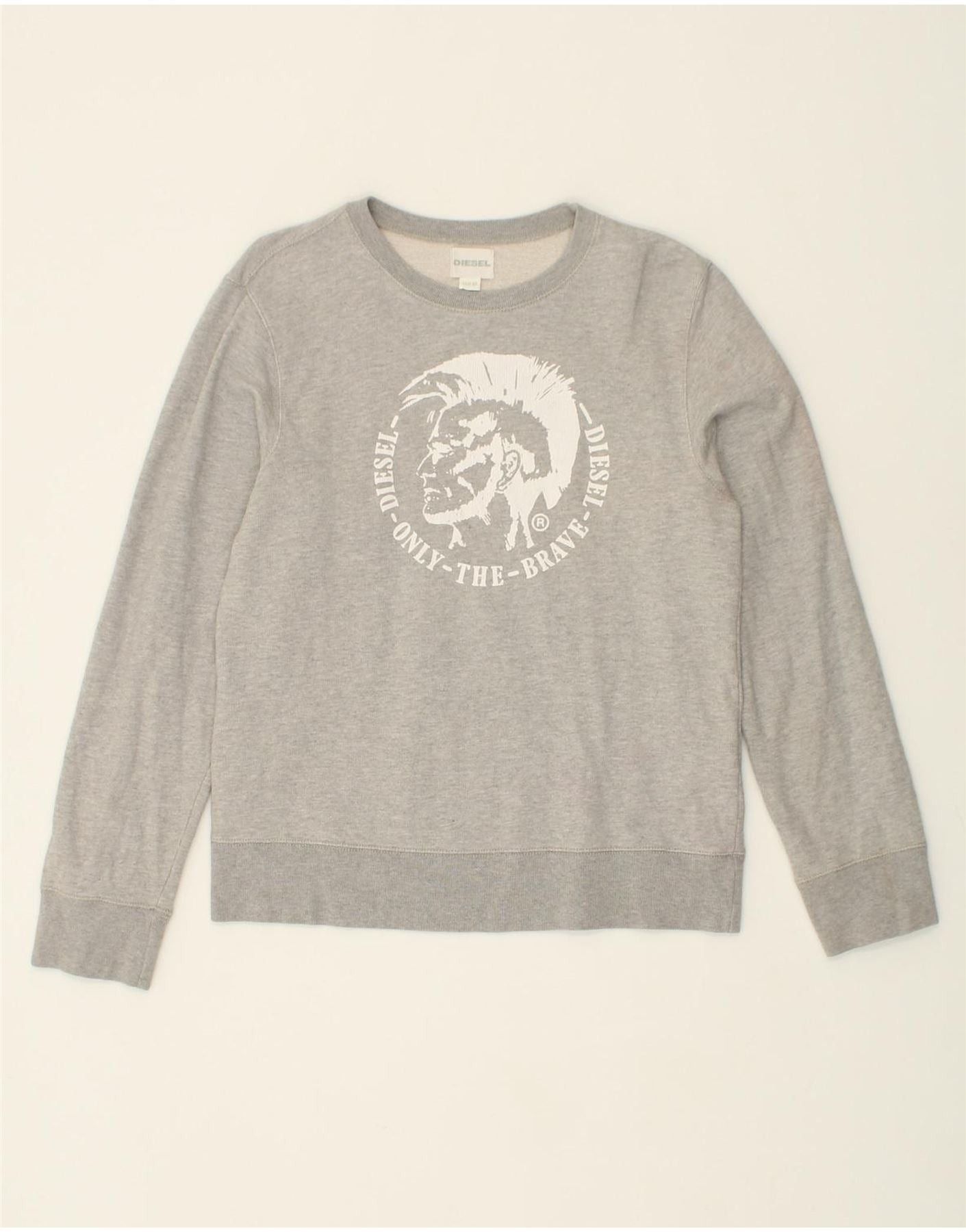 Diesel Boys Graphic Sweatshirt Jumper 13-14 Years XL Grey Cotton Size XL / US 12-14 / IT 48-50 - 1 Thumbnail