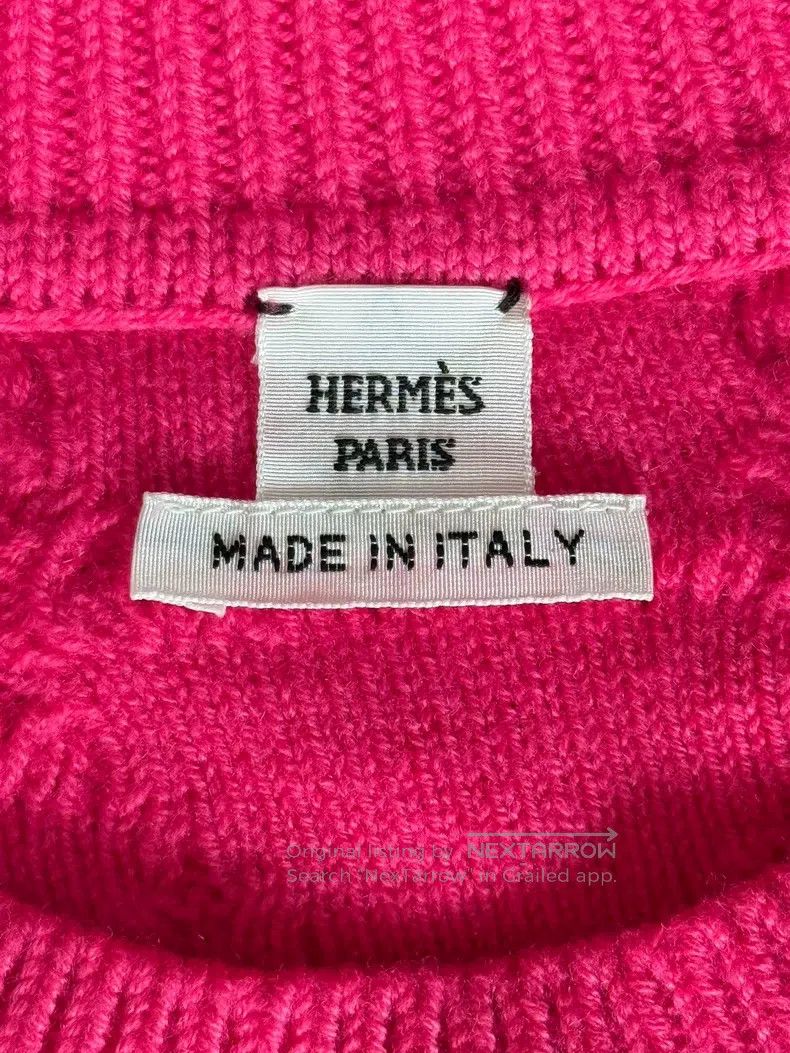 Hermes Hermes Rose red wool cashmere sweater, 80% wool + 20% cash Size XS / US 0-2 / IT 36-38 - 6 Thumbnail