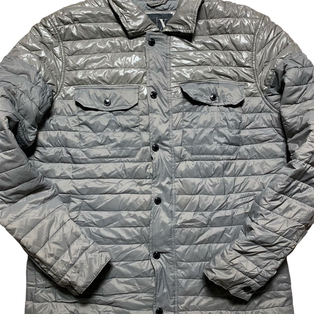 Armani Armani Exchange Nylon Puffer Jacket Grey Size US L / EU 52-54 / 3 - 8 Thumbnail