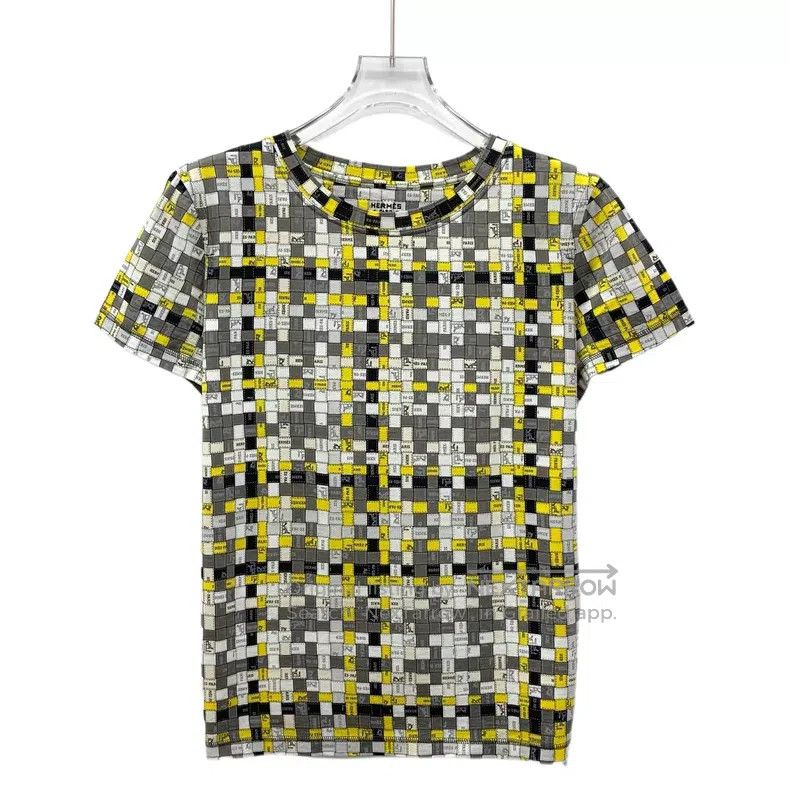 Hermes Hermes Color block logo round neck cotton short sleeve T-s Size S / US 4 / IT 40 - 1 Thumbnail
