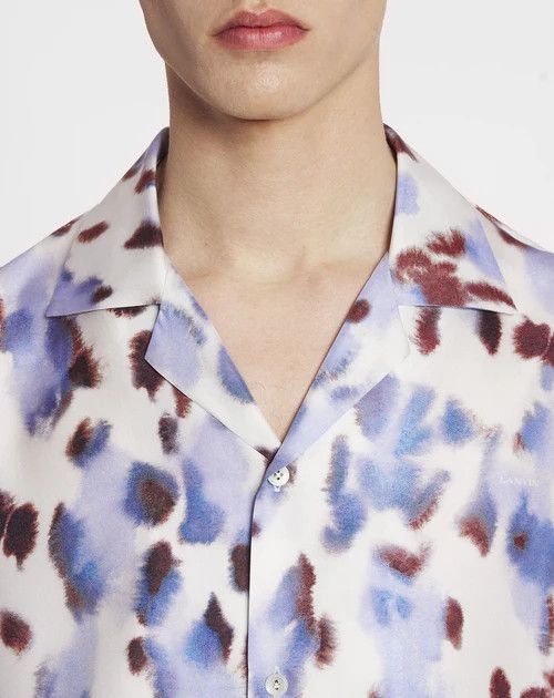 Lanvin o1h1sh11224 Abstract Print Bowling Shirt in Multicolor Size US XL / EU 56 / 4 - 5 Thumbnail