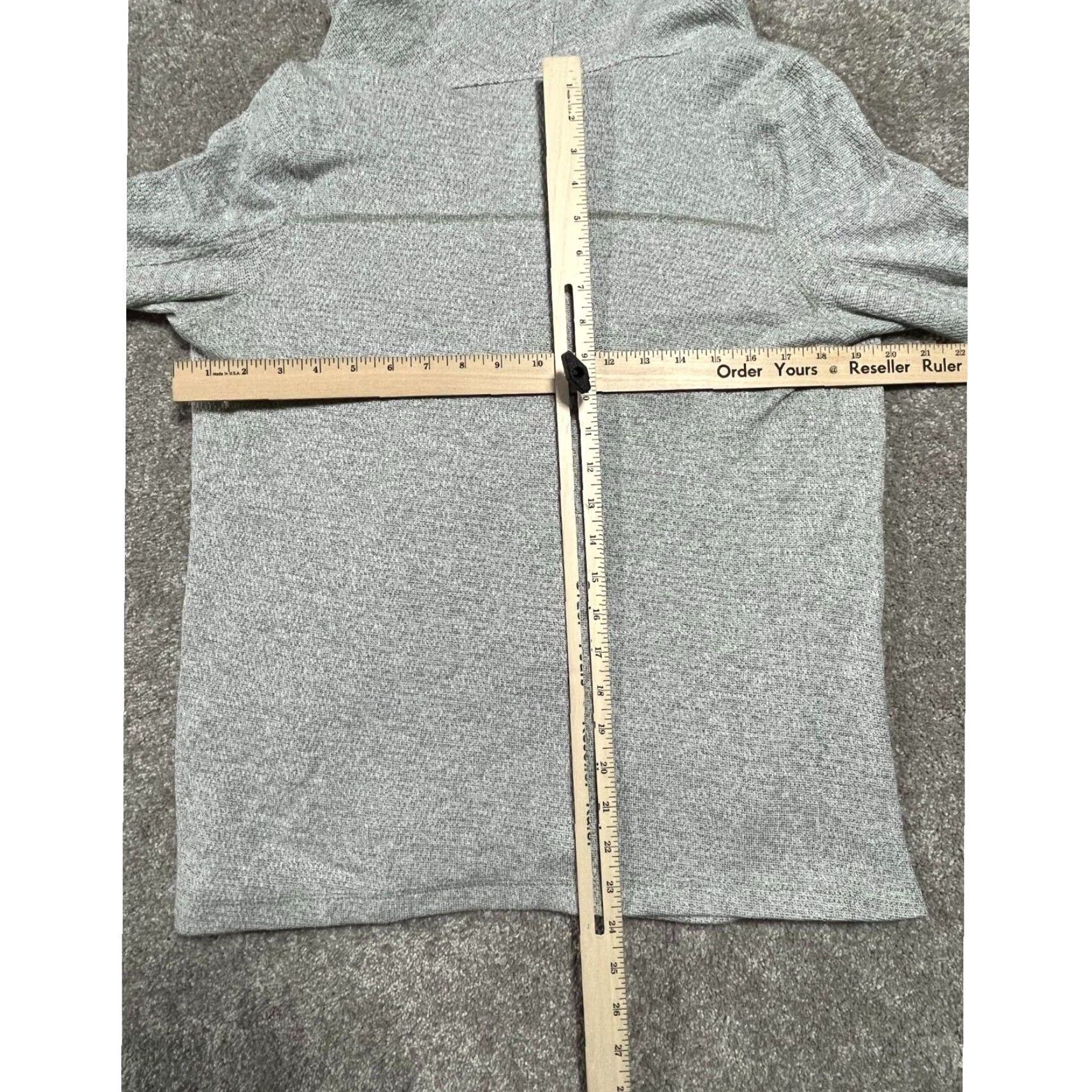 Vintage Three Dots Cardigan Sweater M Women Gray Regular Knit Cotton Blend Solid Open Breathable Casual Vintage? No Size M / US 6-8 / IT 42-44 - 3 Thumbnail