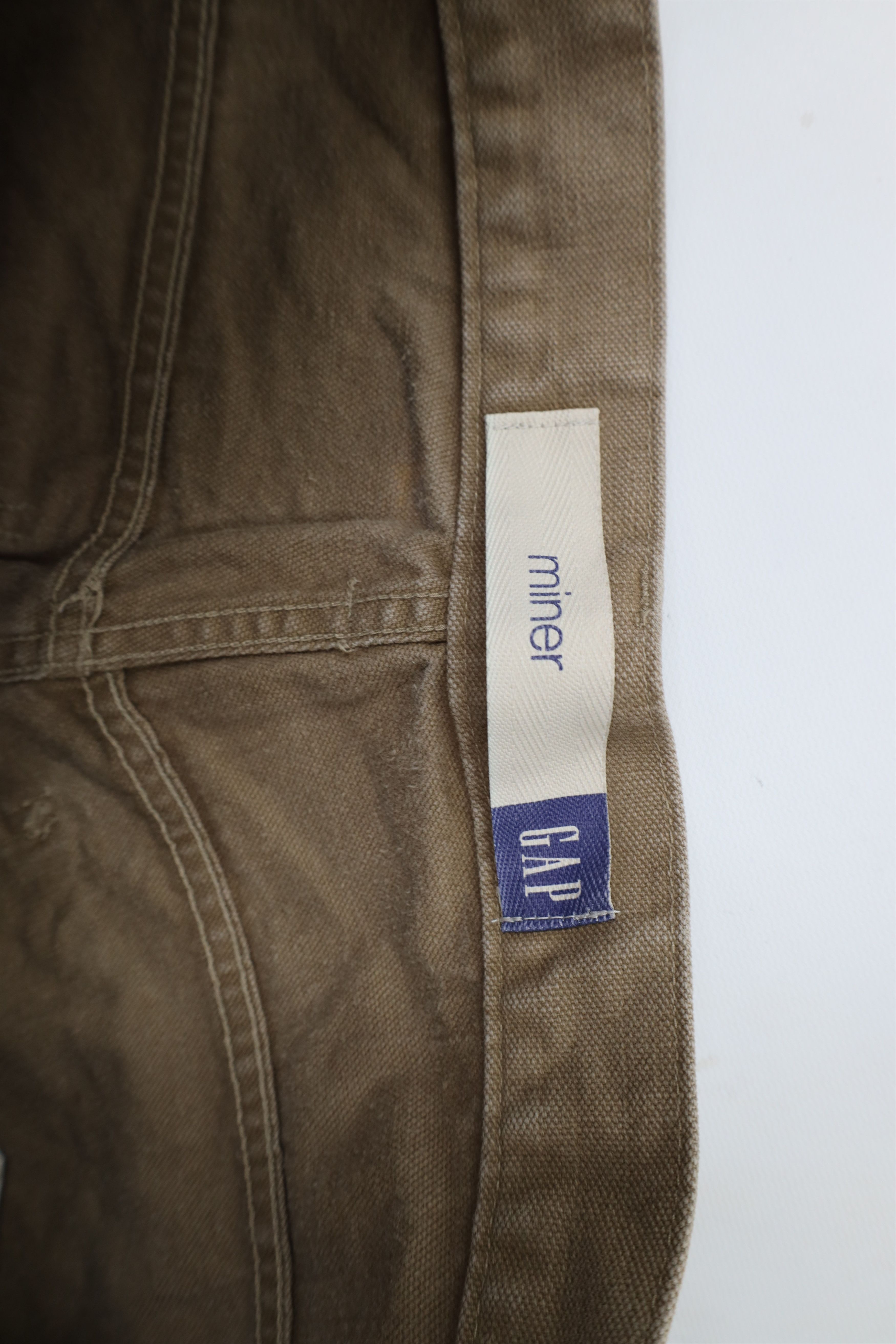 Gap × Vintage Vintage 90s Y2K Gap Miner Double Knee Wide Leg Canvas Jeans Size US 30 / EU 46 - 8 Thumbnail