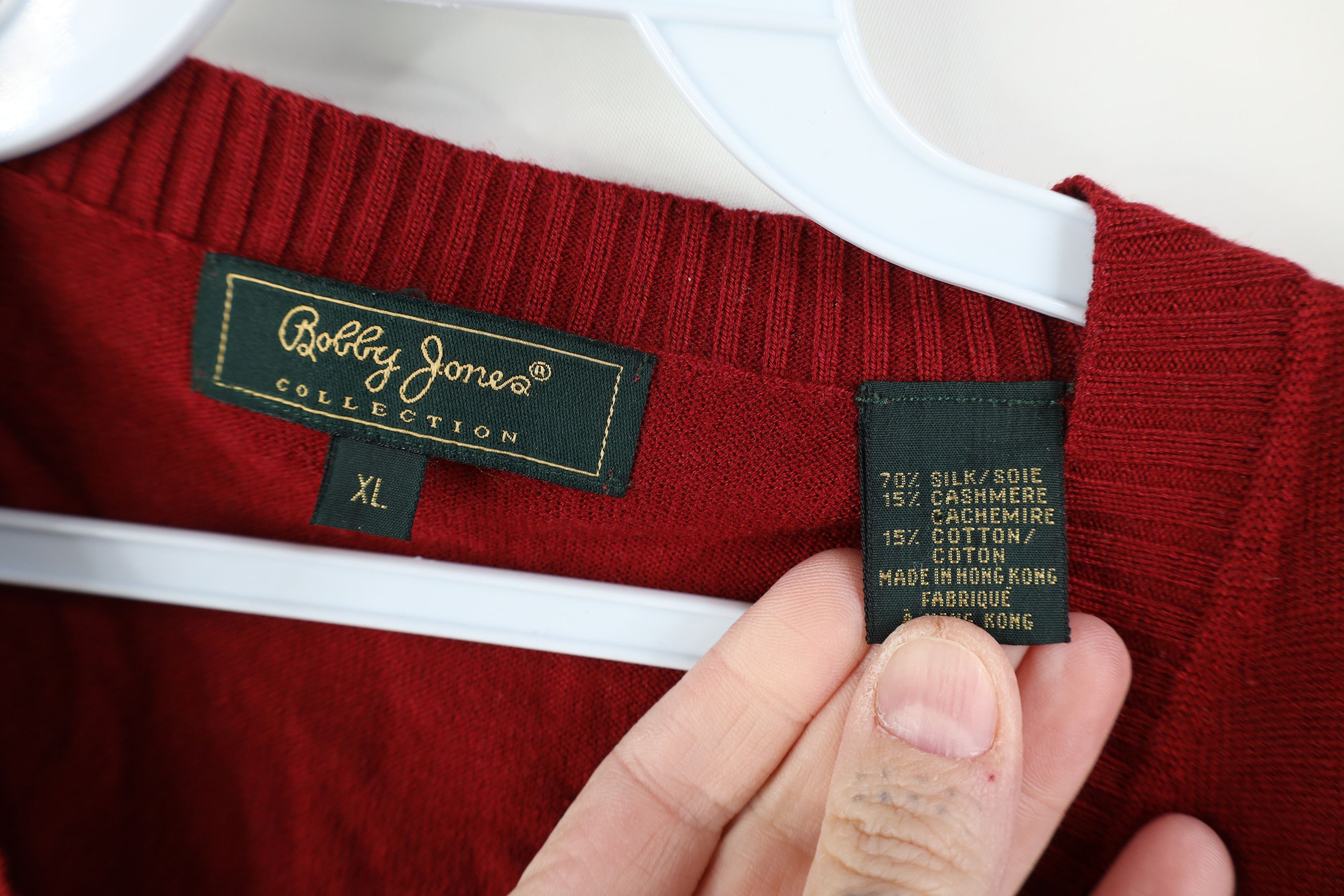 Vintage Vintage 90s Streetwear Cashmere Blend Knit Sweater Vest Red Size US XL / EU 56 / 4 - 5 Thumbnail